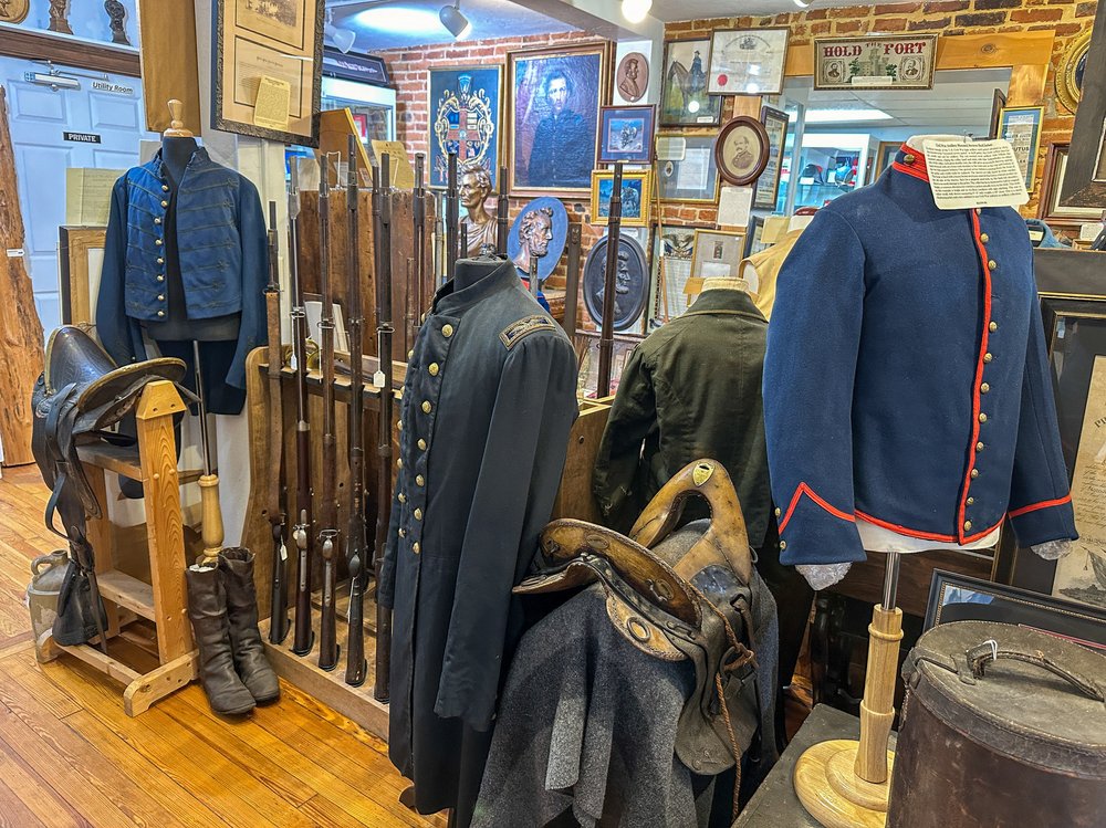 Uniforms and weapons for sale at Union Drummer Boy