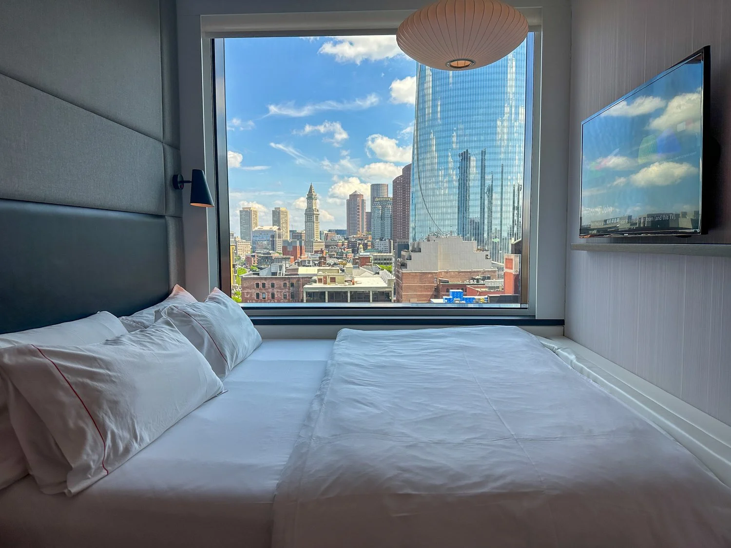 The bed was fantastic and the view was pretty good too.