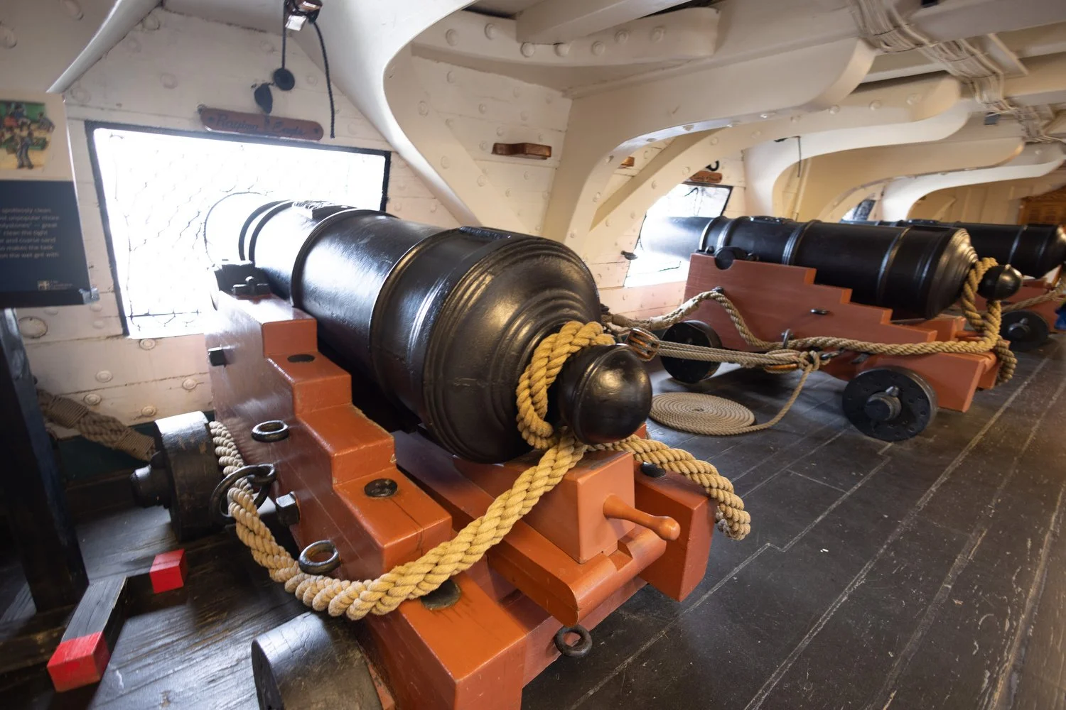 One of the many cannon onboard.