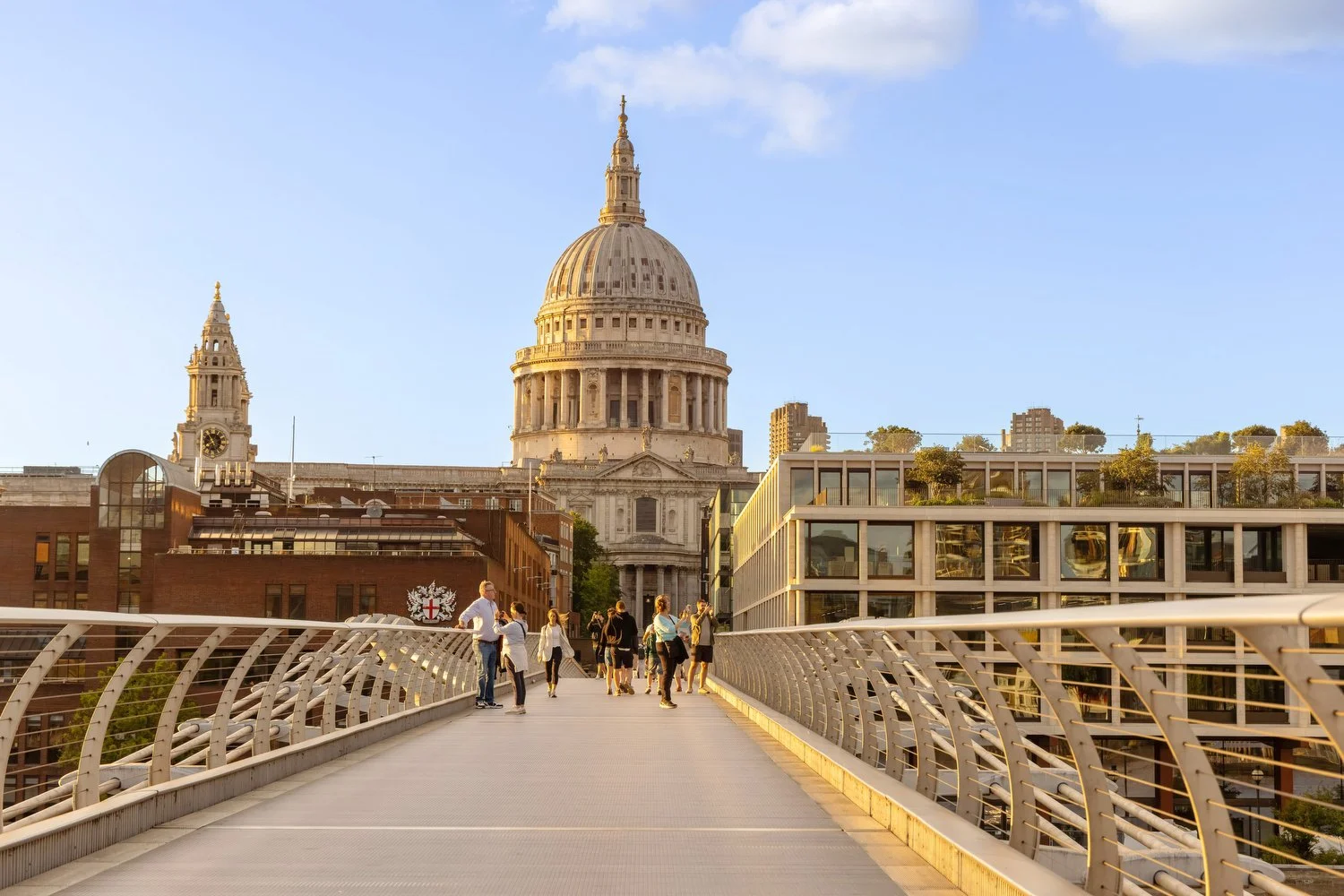 A striking view of St Paul's from Millennium Bridge