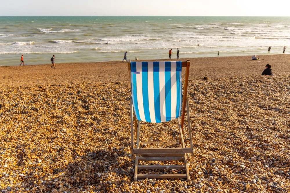 The pebbles on Brighton's beach.