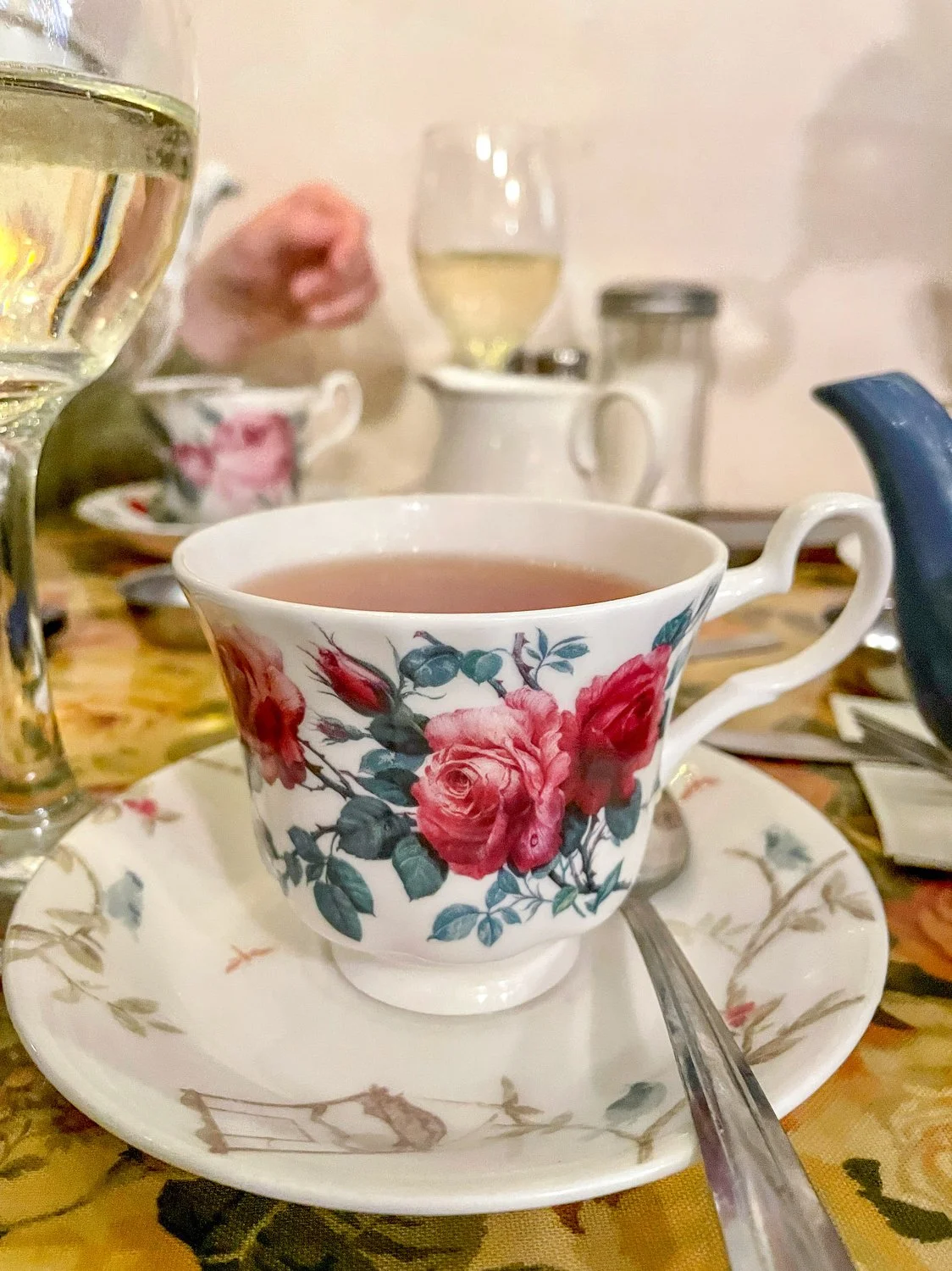 Mismatched teacup at Tea and Sympathy