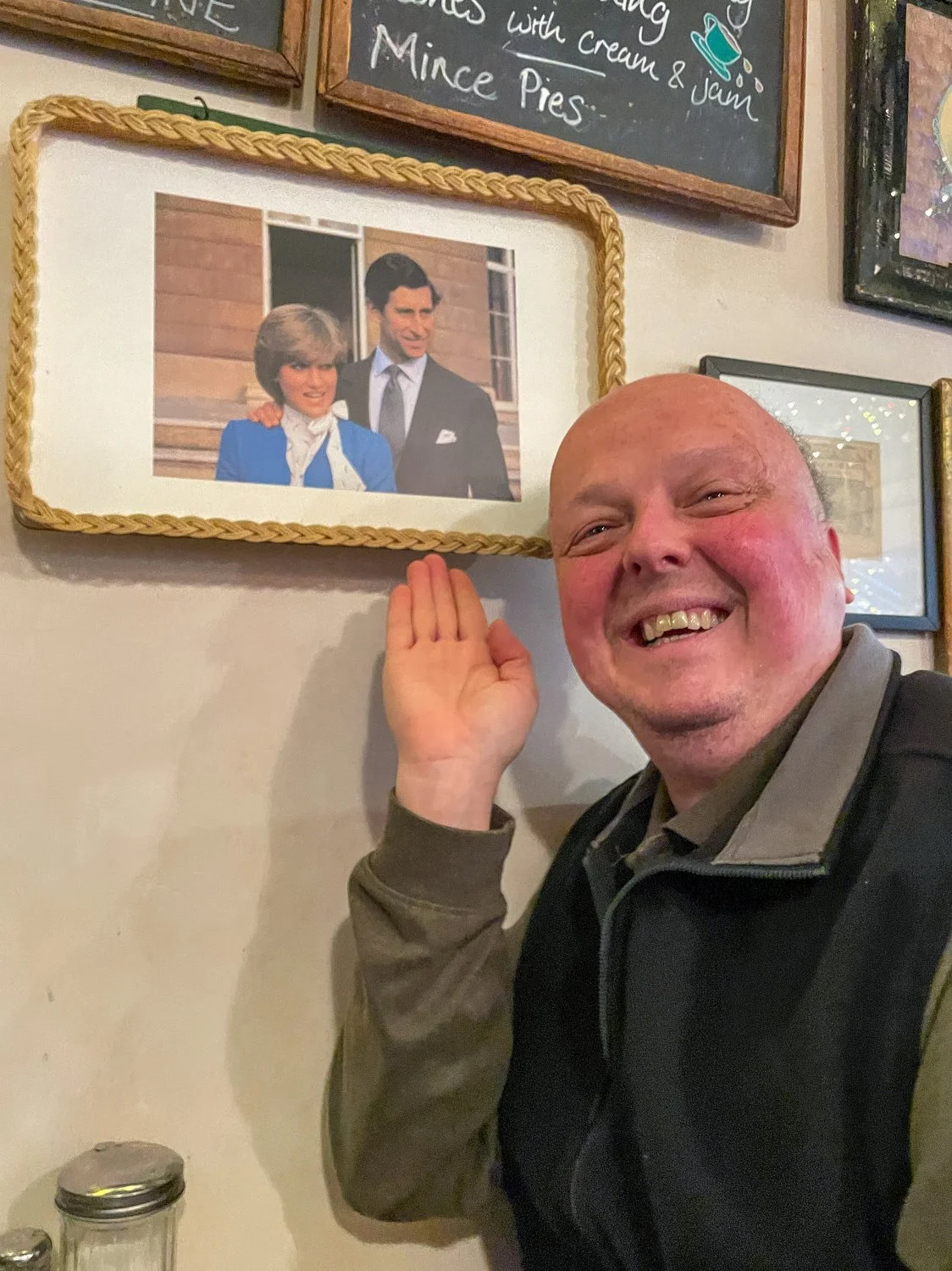 John with two famous Brits. 