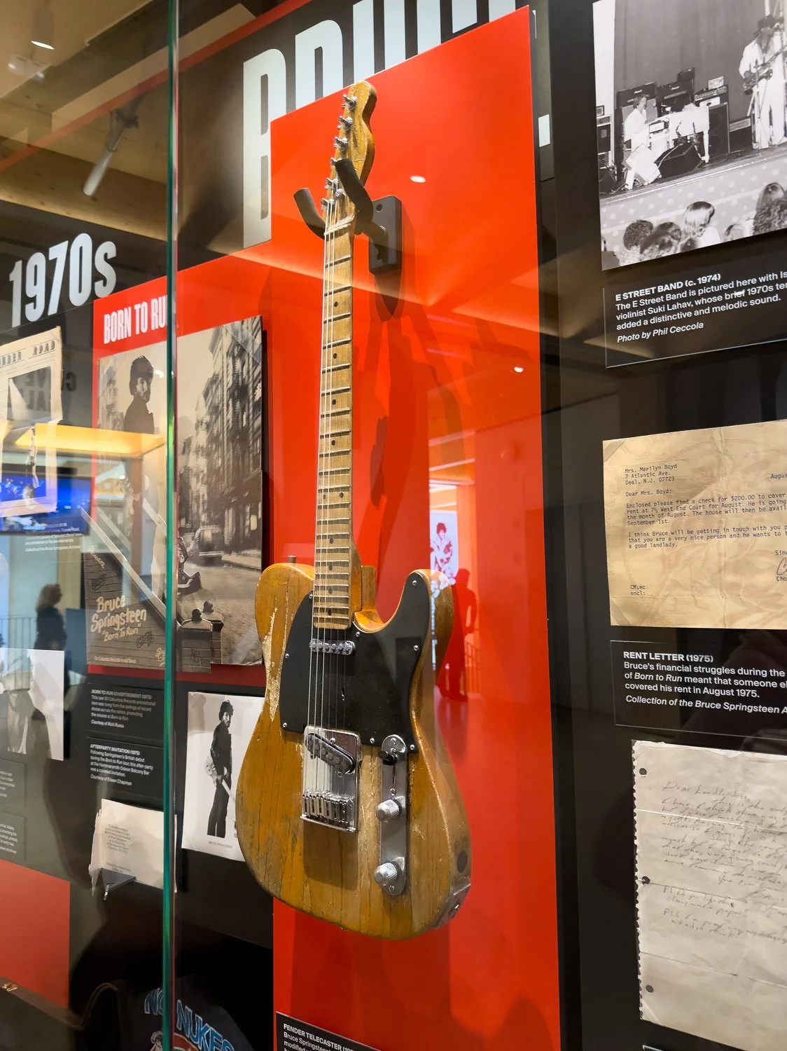 A well worn iconic Bruce guitar