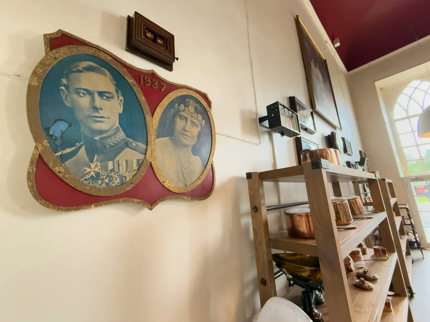1937 Coronation portrait in the Castle Kitchen Restaurant