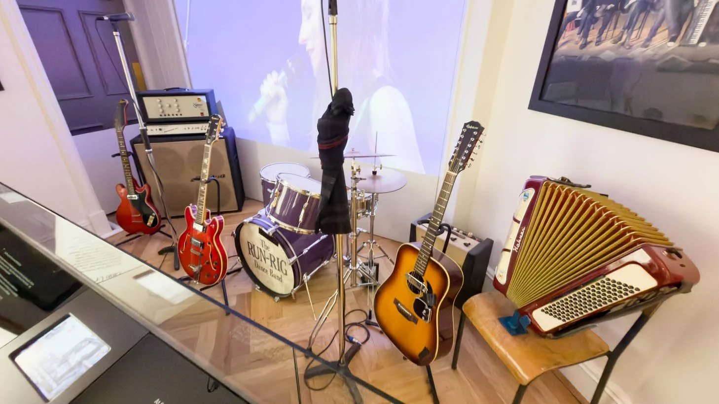 Part of the Runrig music exhibit. 