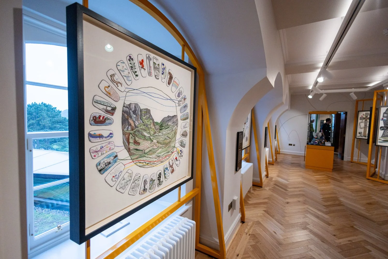 One of the many framed exhibits in the tapestry section. 