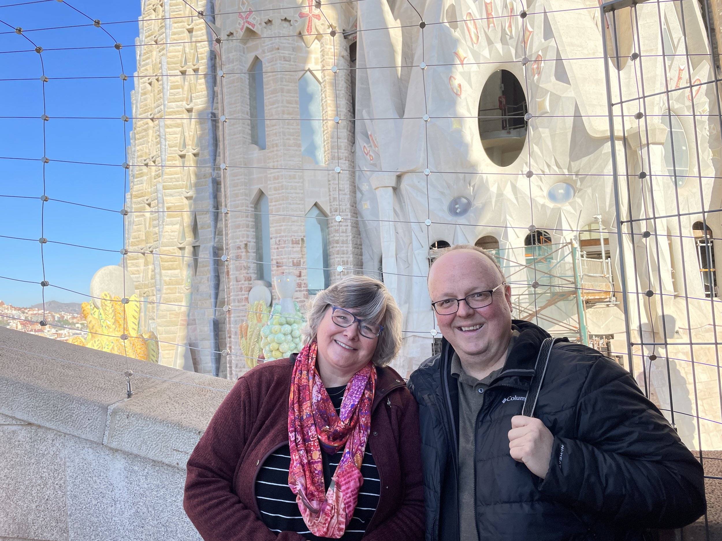 Debbie and John on the Passion Tower