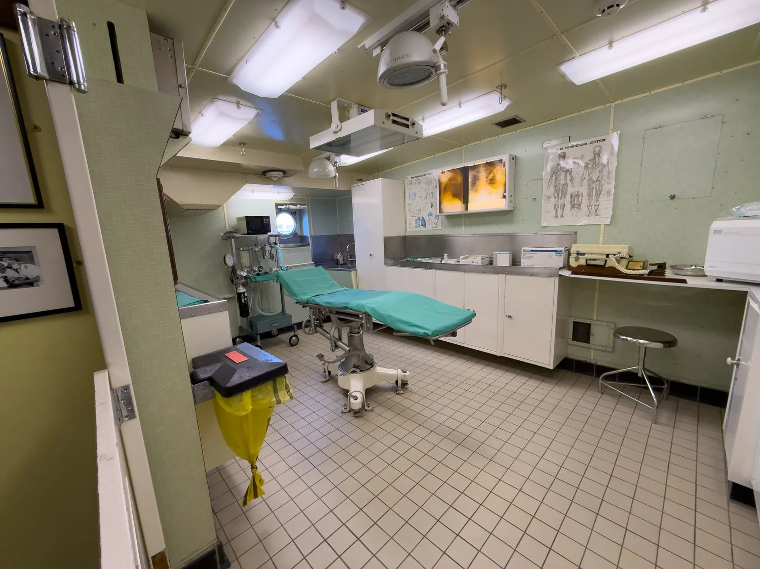 The well-appointed sick bay aboard HMY Britannia