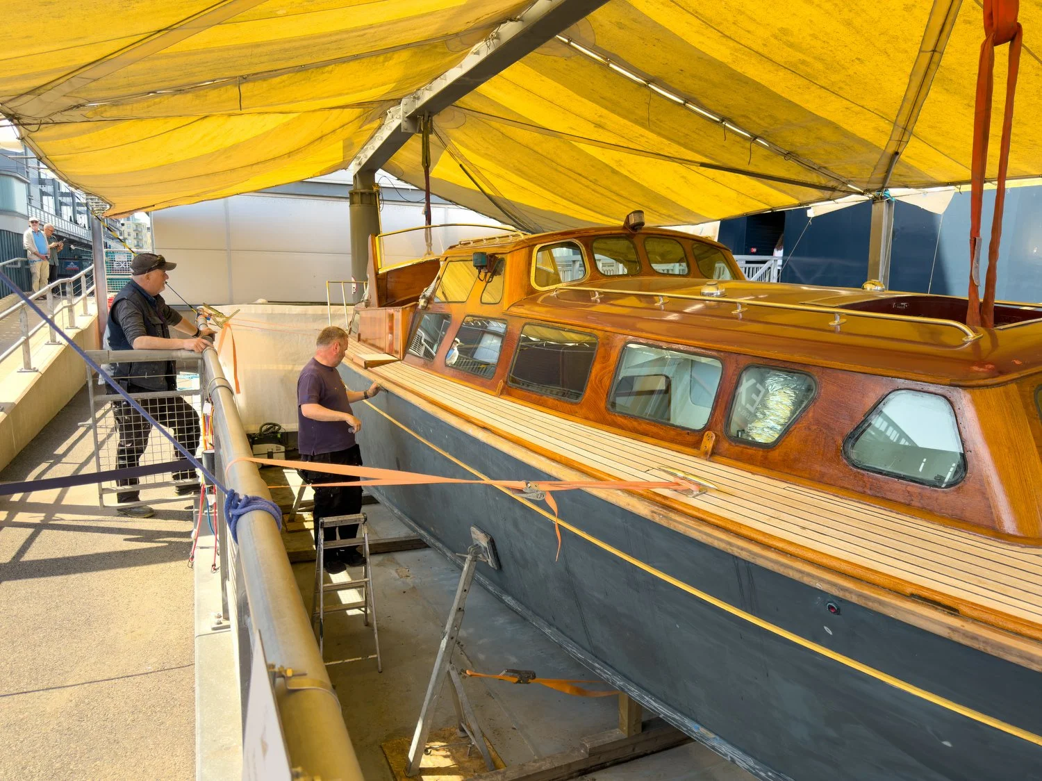 The Royal Barge being refurbished