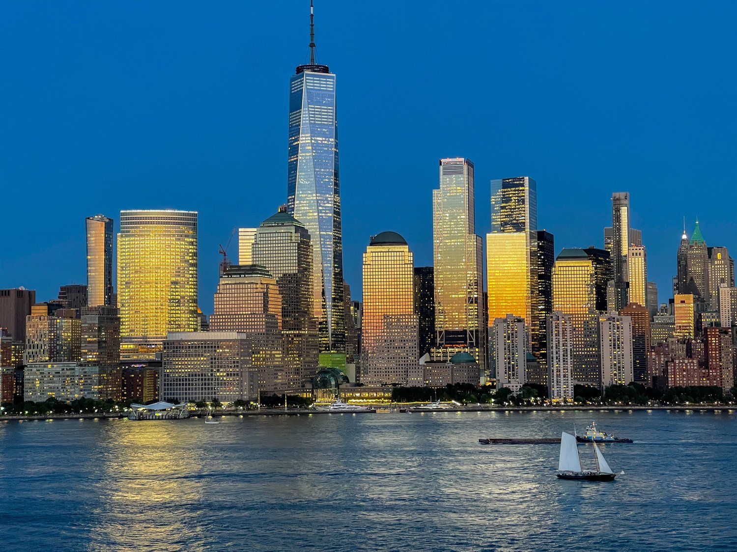 World Trade Center at sunset