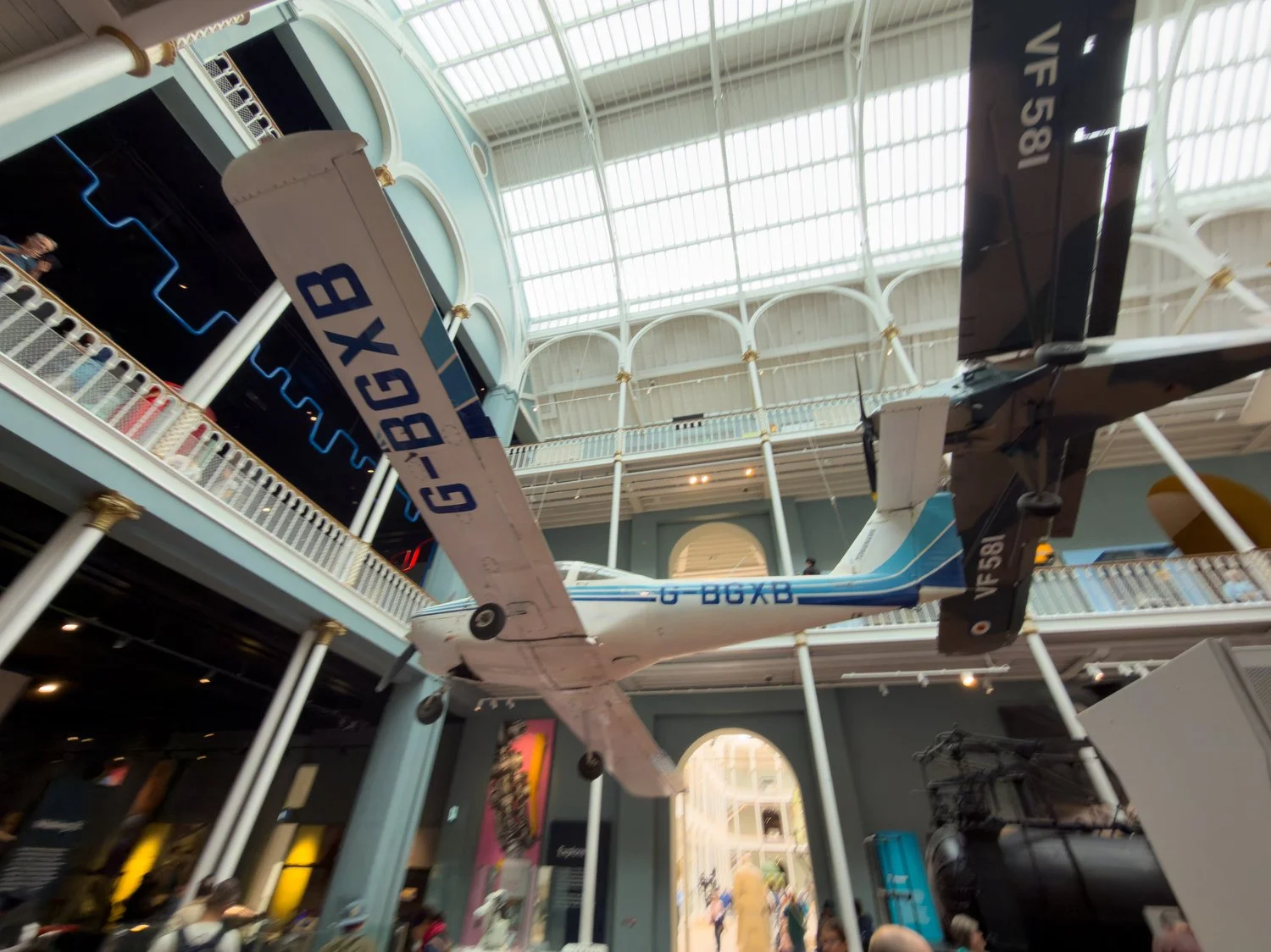 An aviation display in the National Museum of Scotland