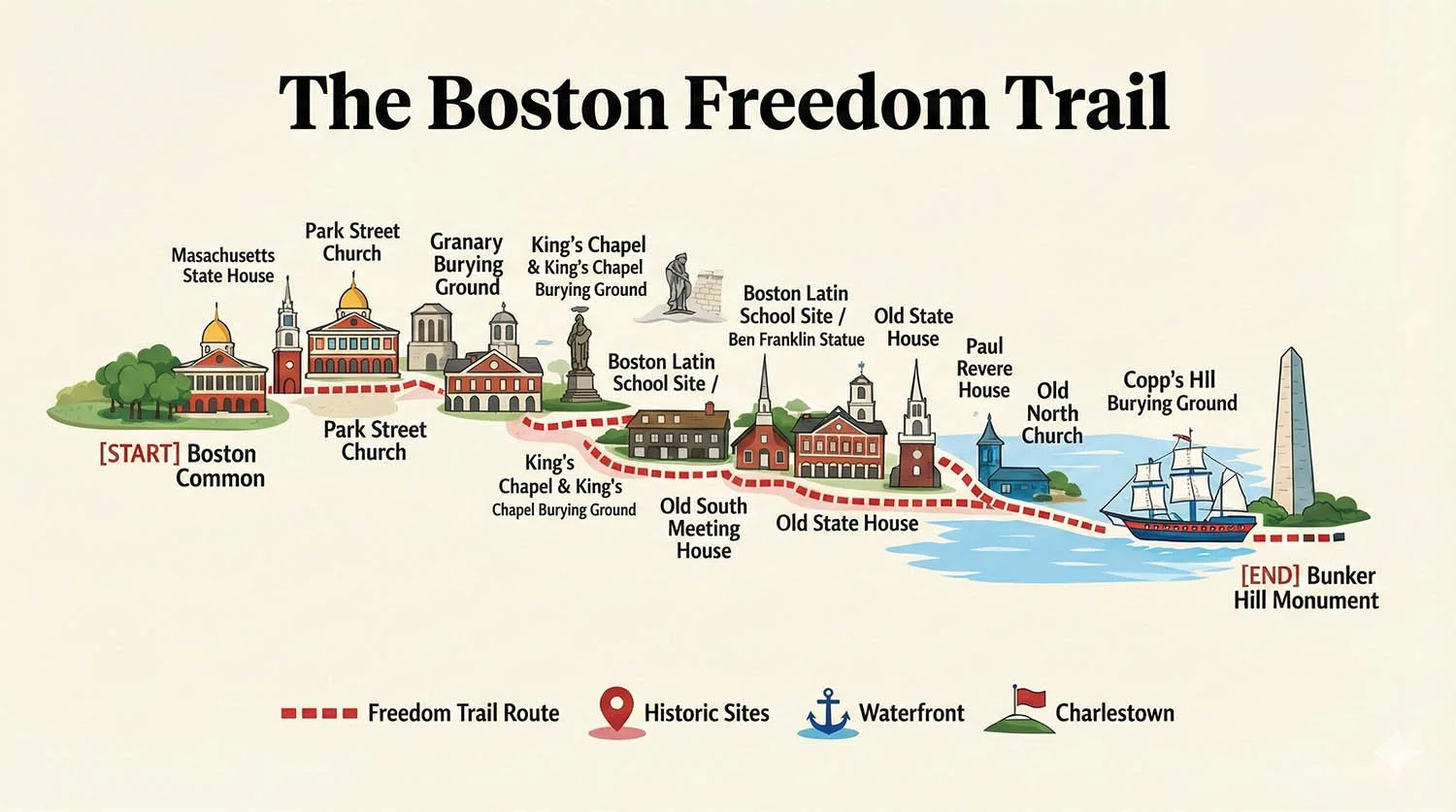 Freedom Trail Highlight Map