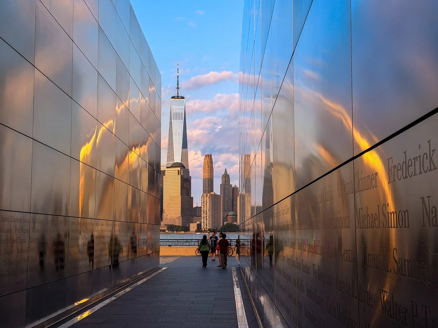 Empty Sky Memorial at sunset