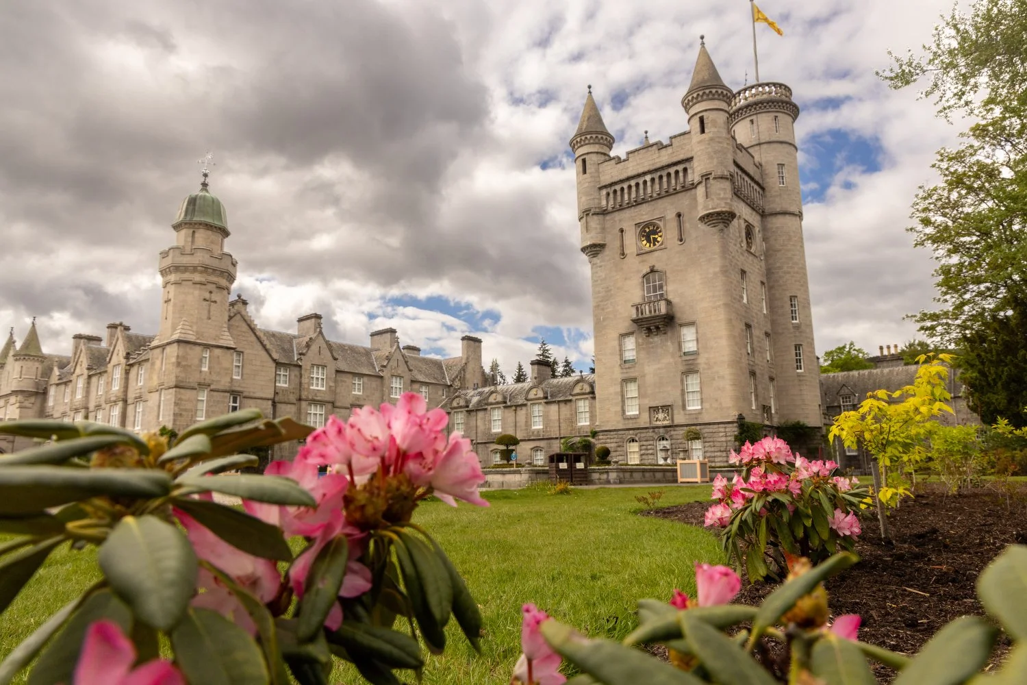 Colorful flowers outside Balmoral Castle