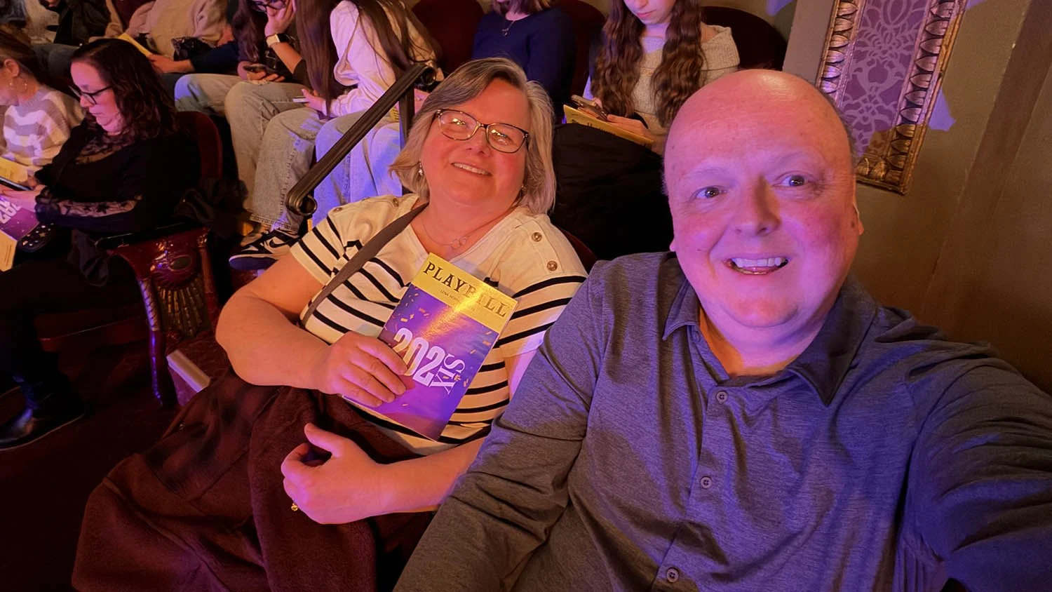 Debbie and John at a Broadway show.