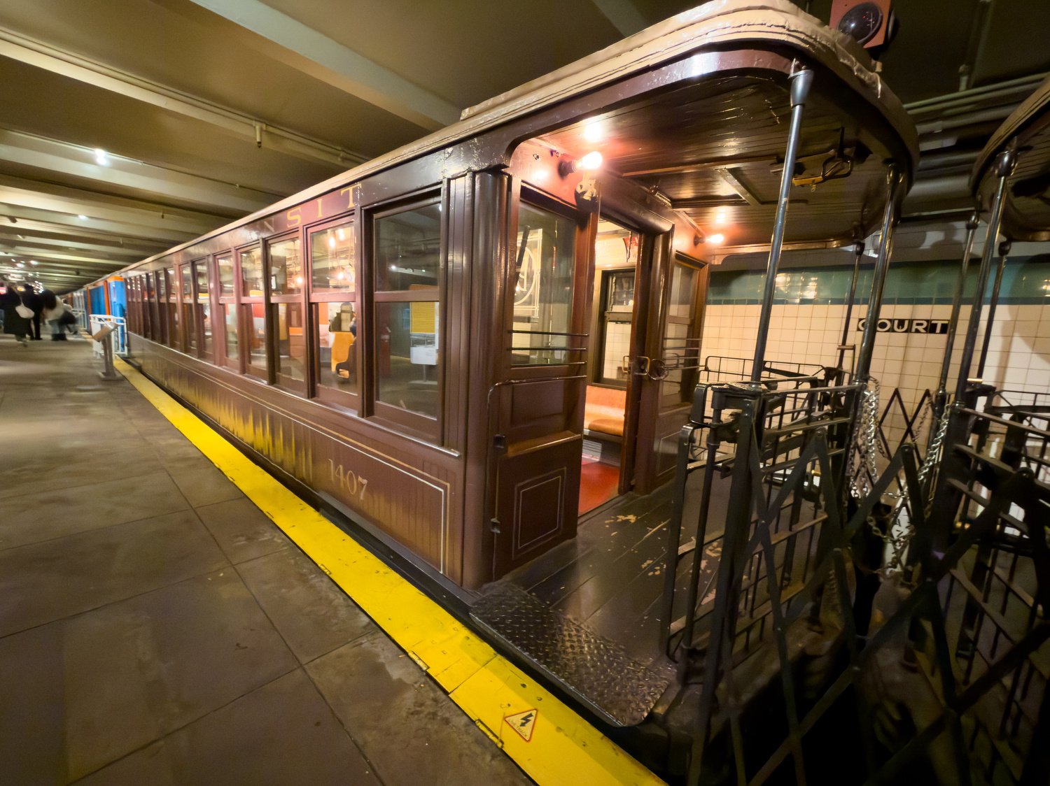 Subway car inside the Transit Museum