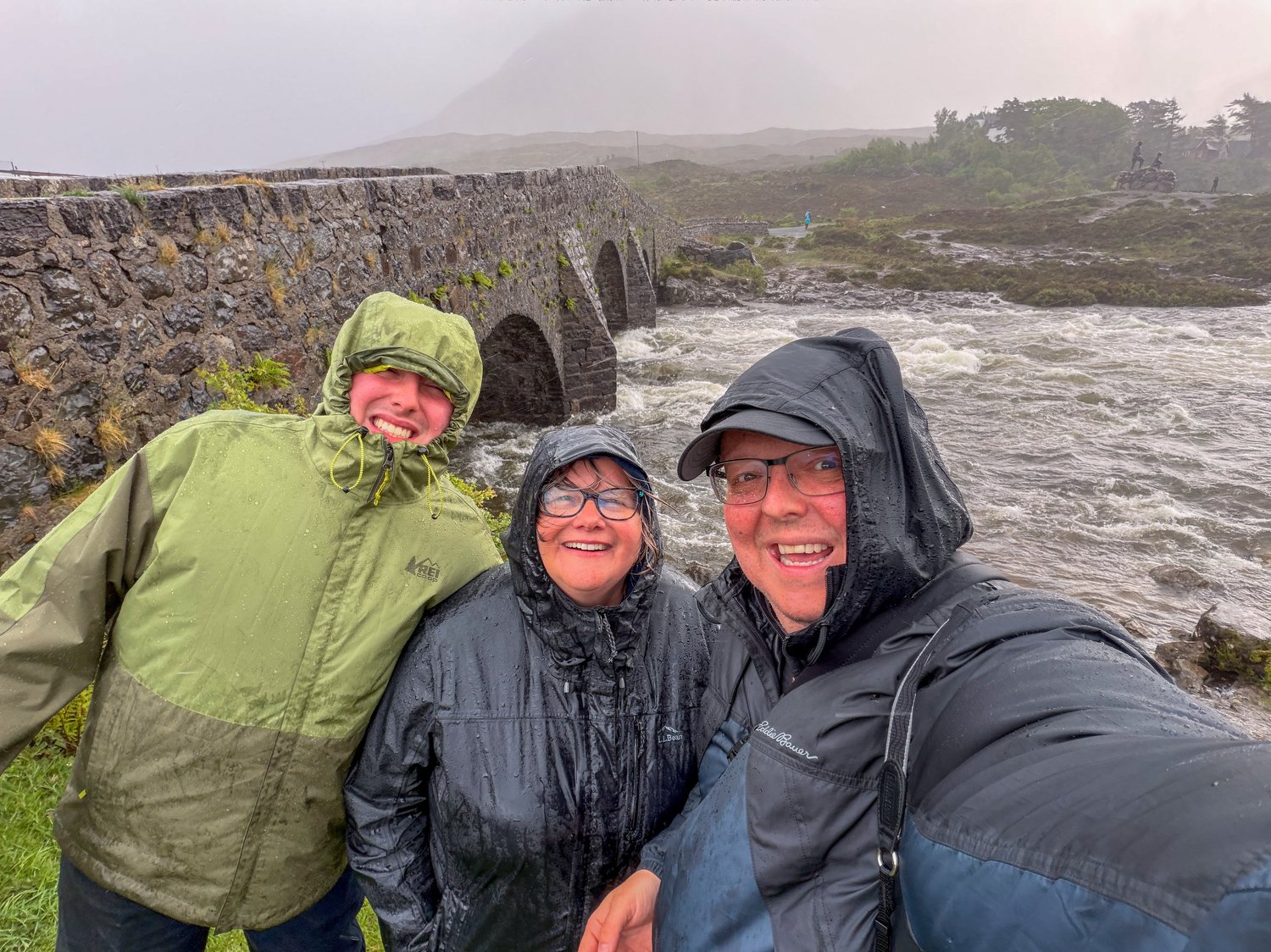 Sligachan Old Bridge in the rain