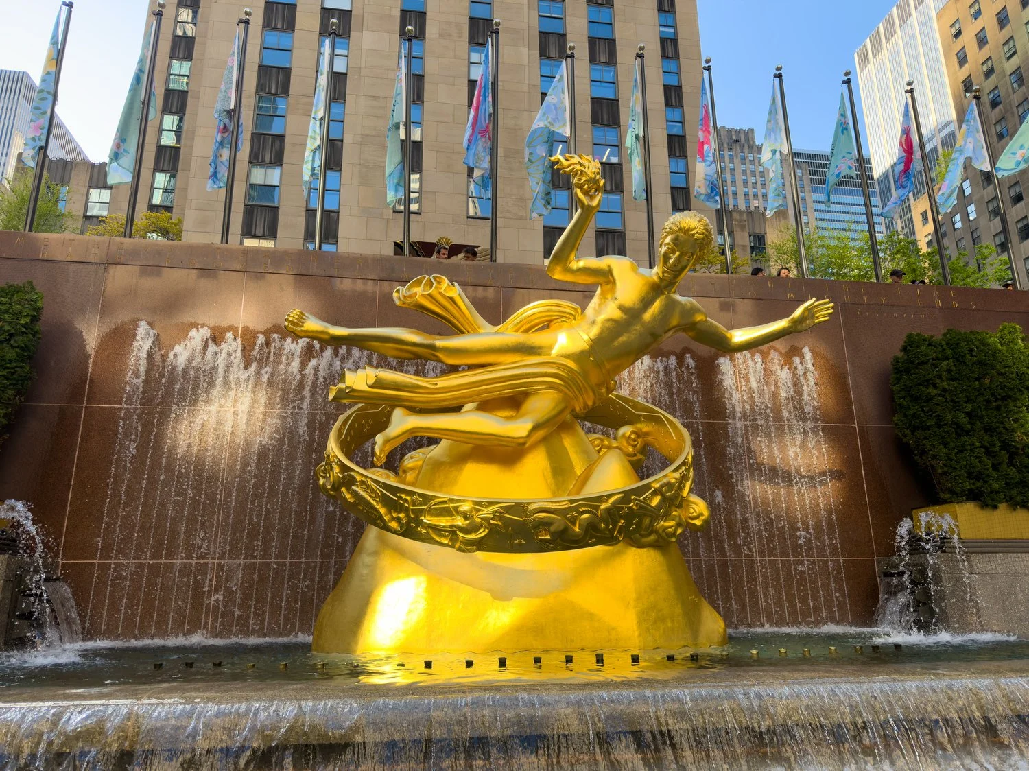 The Prometheus statue in Rockefeller Center.