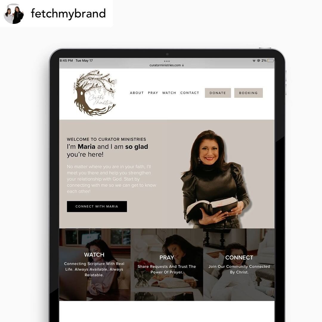 Posted @withregram &bull; @fetchmybrand We were honored to work with Maria from @curatorministries on her logo, branding, and website design! ✨✨

As her ministry grows, she needed a place to gather all her information and connect with her audience in