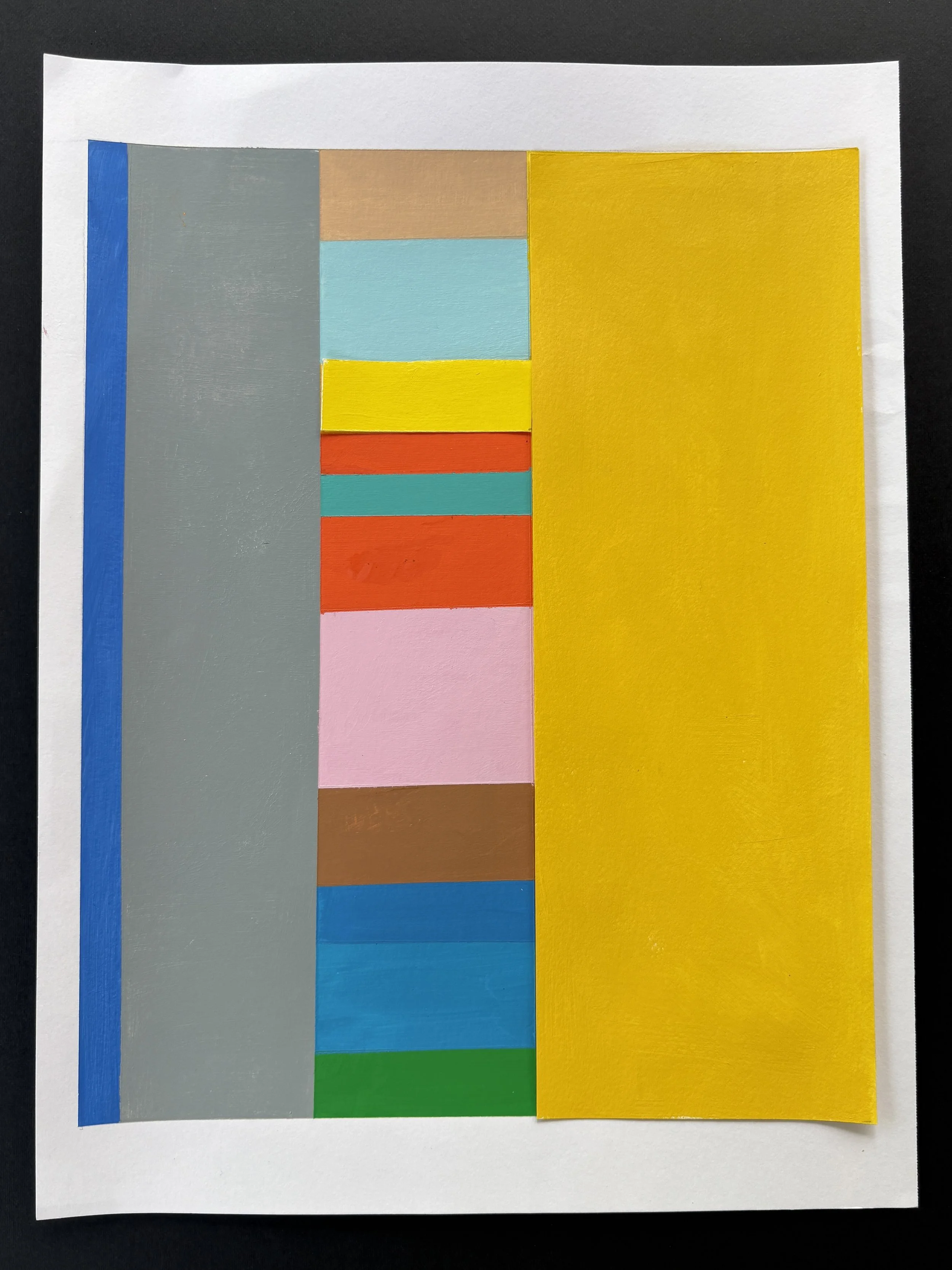 Warmer yellow with bright yellow stripe.