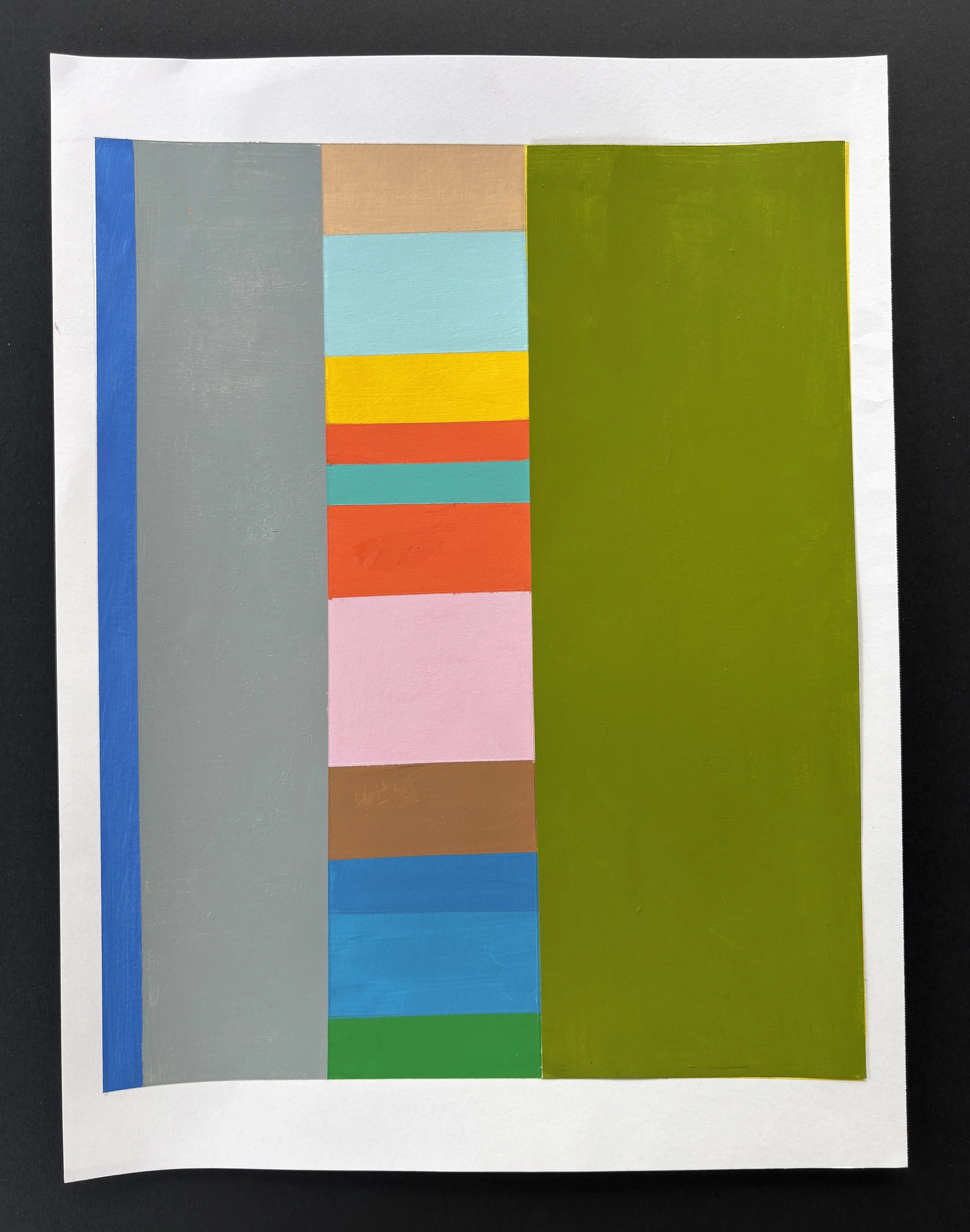 Green with original yellow stripe.