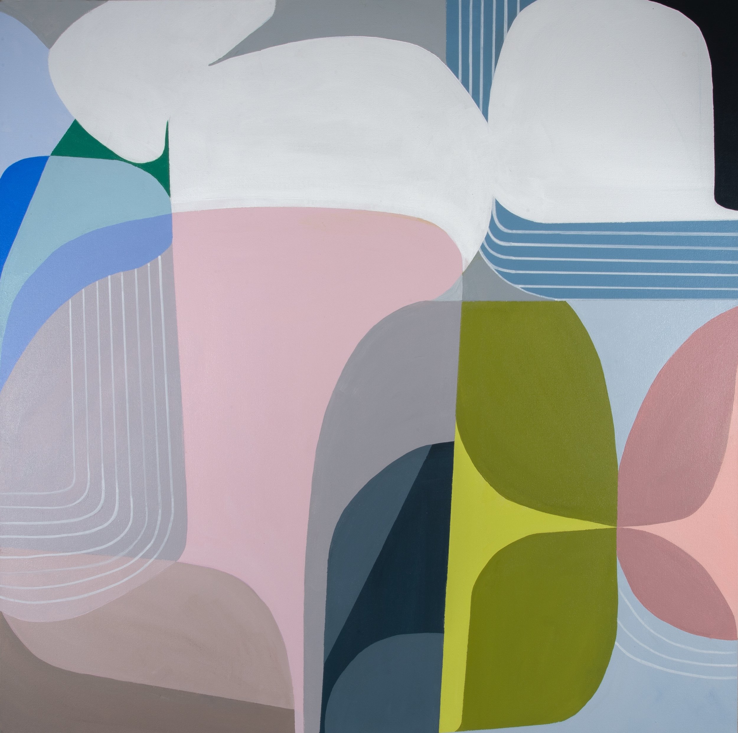 Skyways, 2018. Acrylic on canvas, 36x36 inches