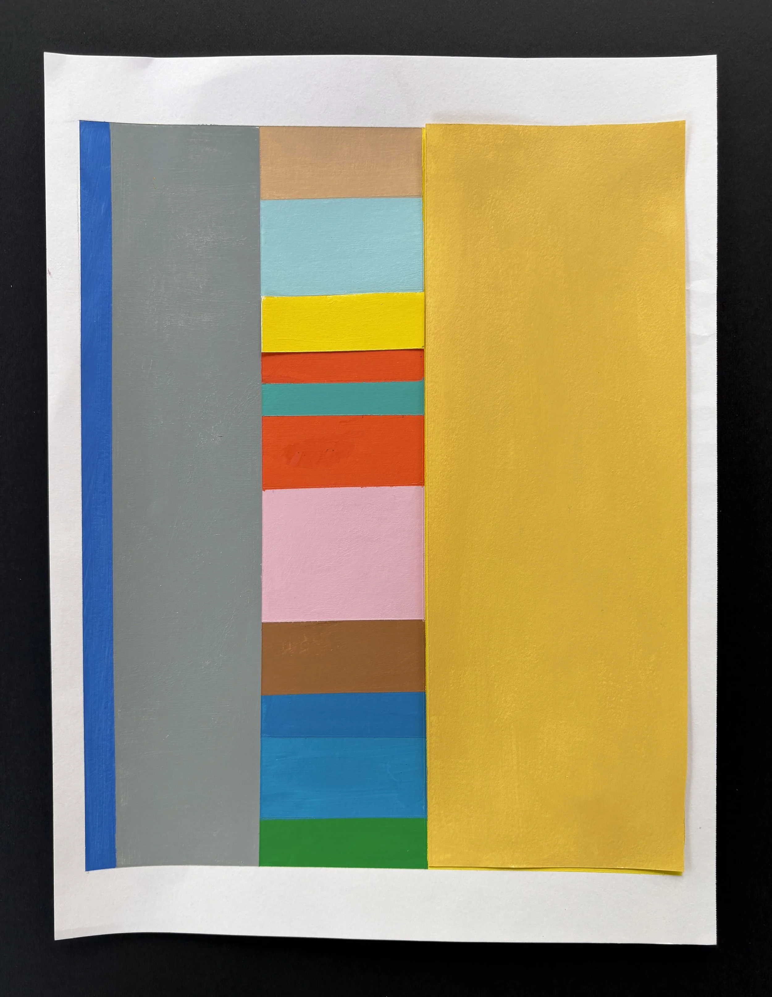 Ochre toned yellow with bright stripe.