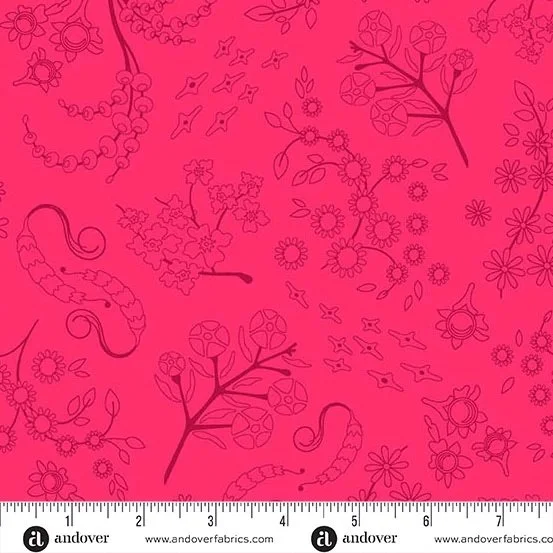 Nestled - Ruby - Andover Fabrics