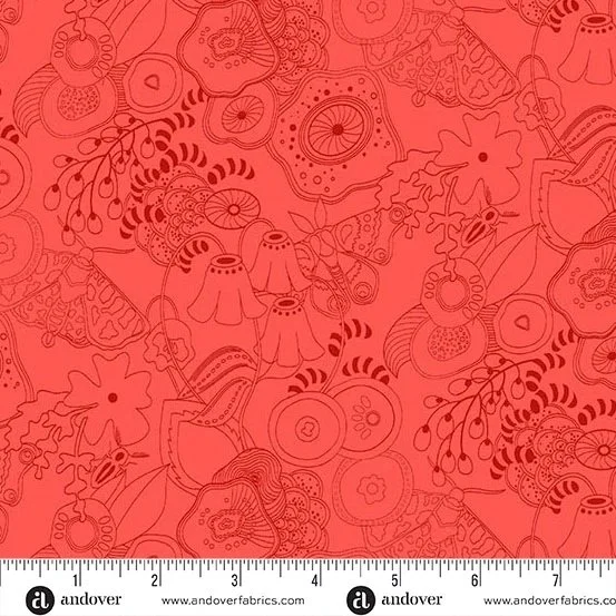 Tangle - Poppy - Andover Fabrics