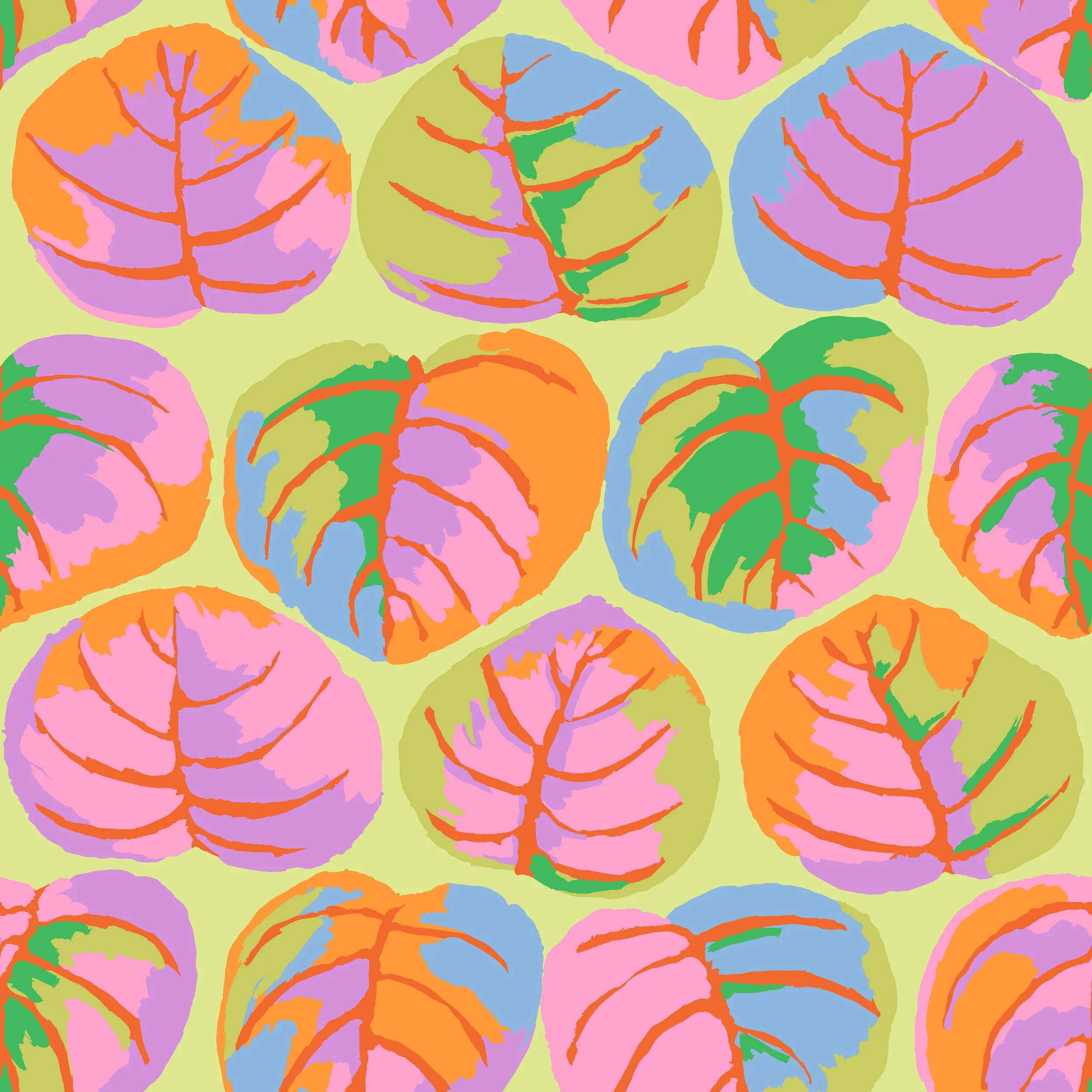 Palm Leaves - Pastel - Kaffe Fassett Collective February 2025