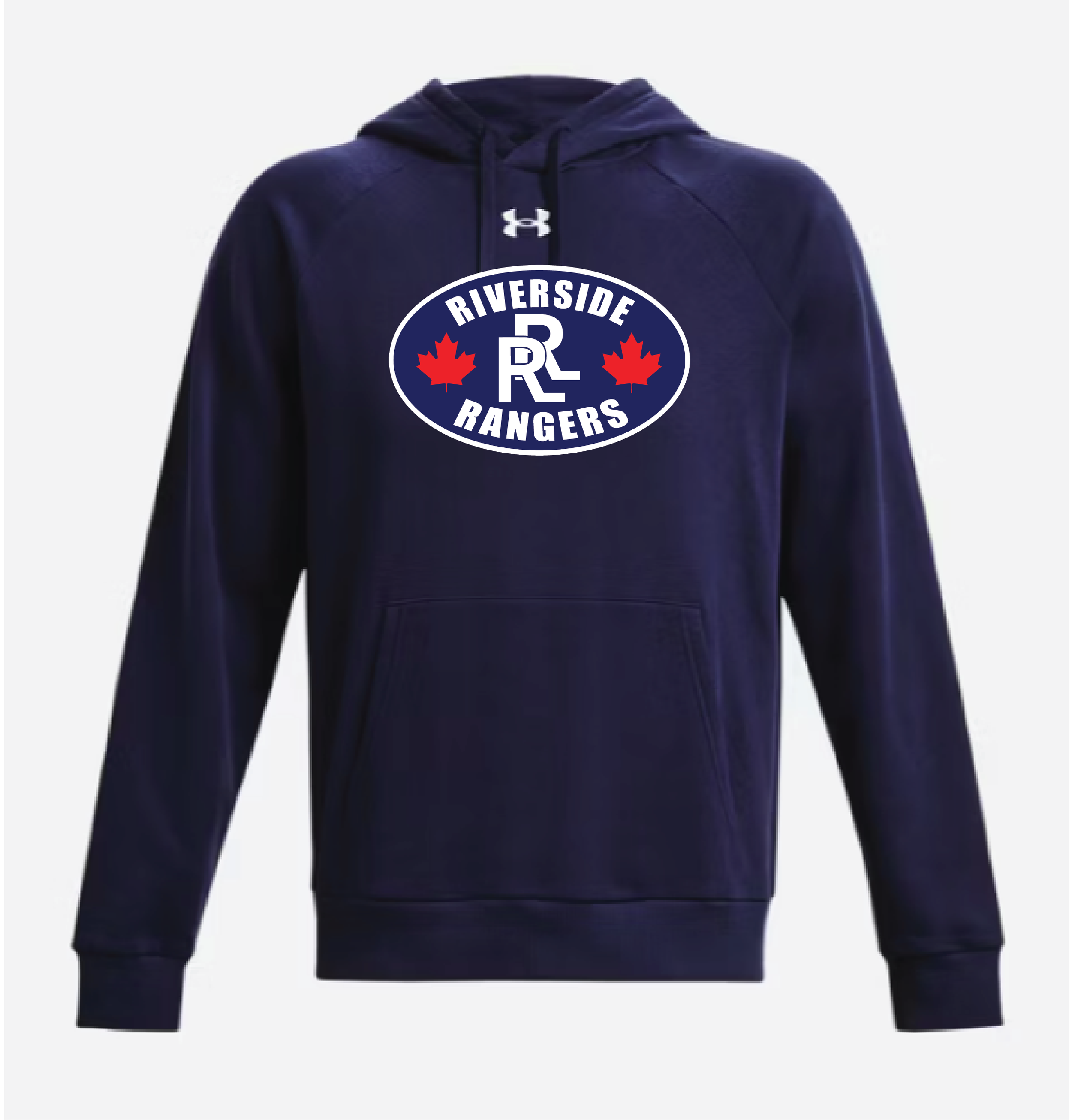 RR - Men's UA Rival Fleece Navy Hoodie - 1379757