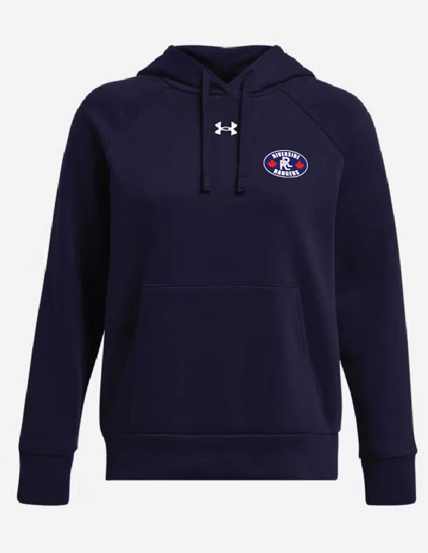 RR - Women's UA Rival Fleece Navy Hoodie - 1379500