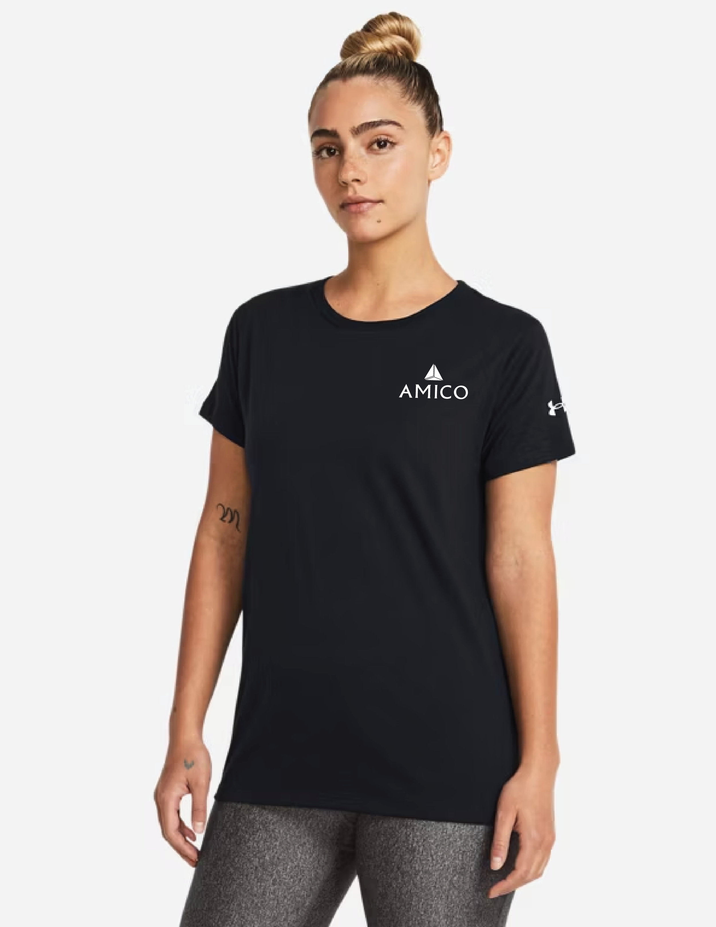 Amico - Women's UA Athletics Short Sleeve - 1383284 BLACK