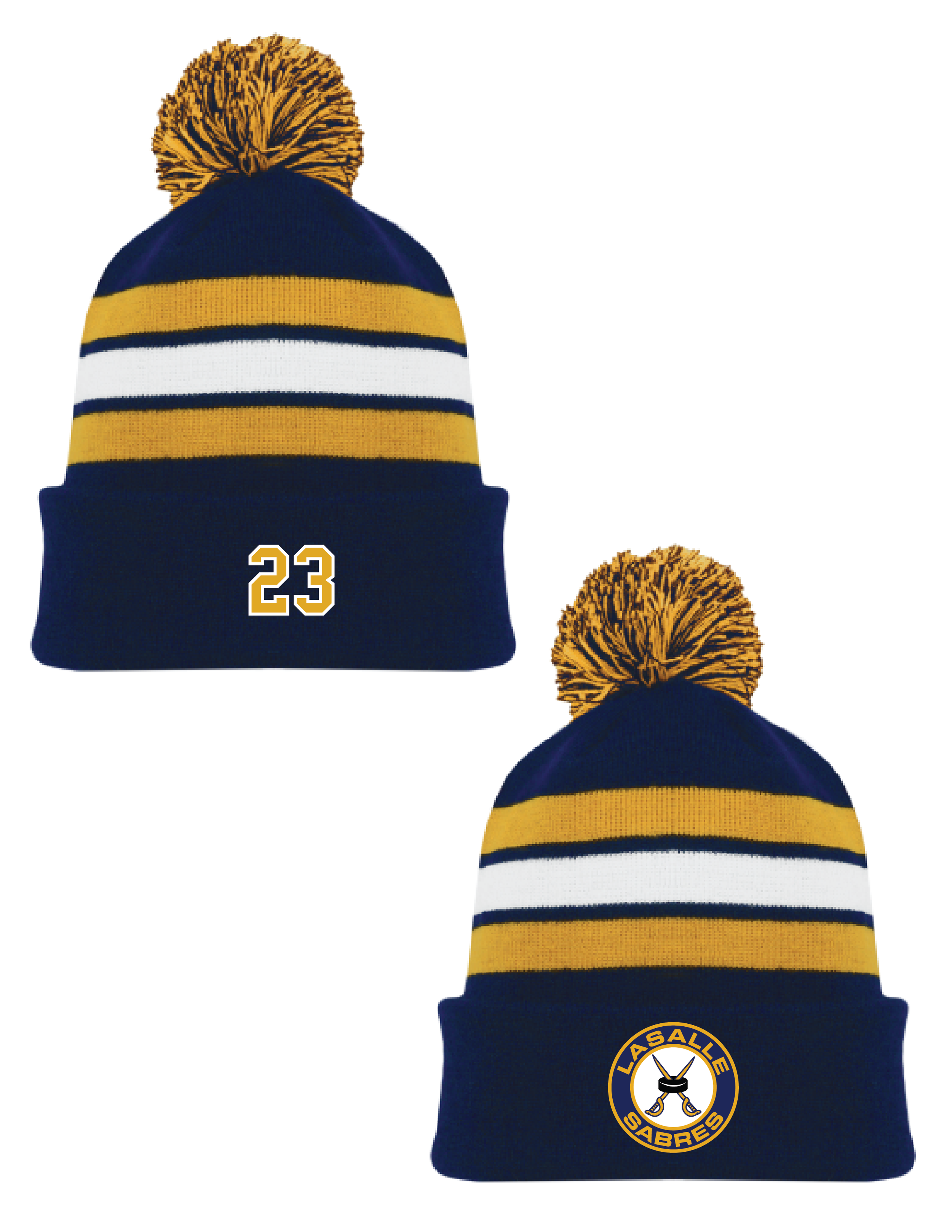Sabres - NAVY/YELLOW/WHITE Hockey Toque