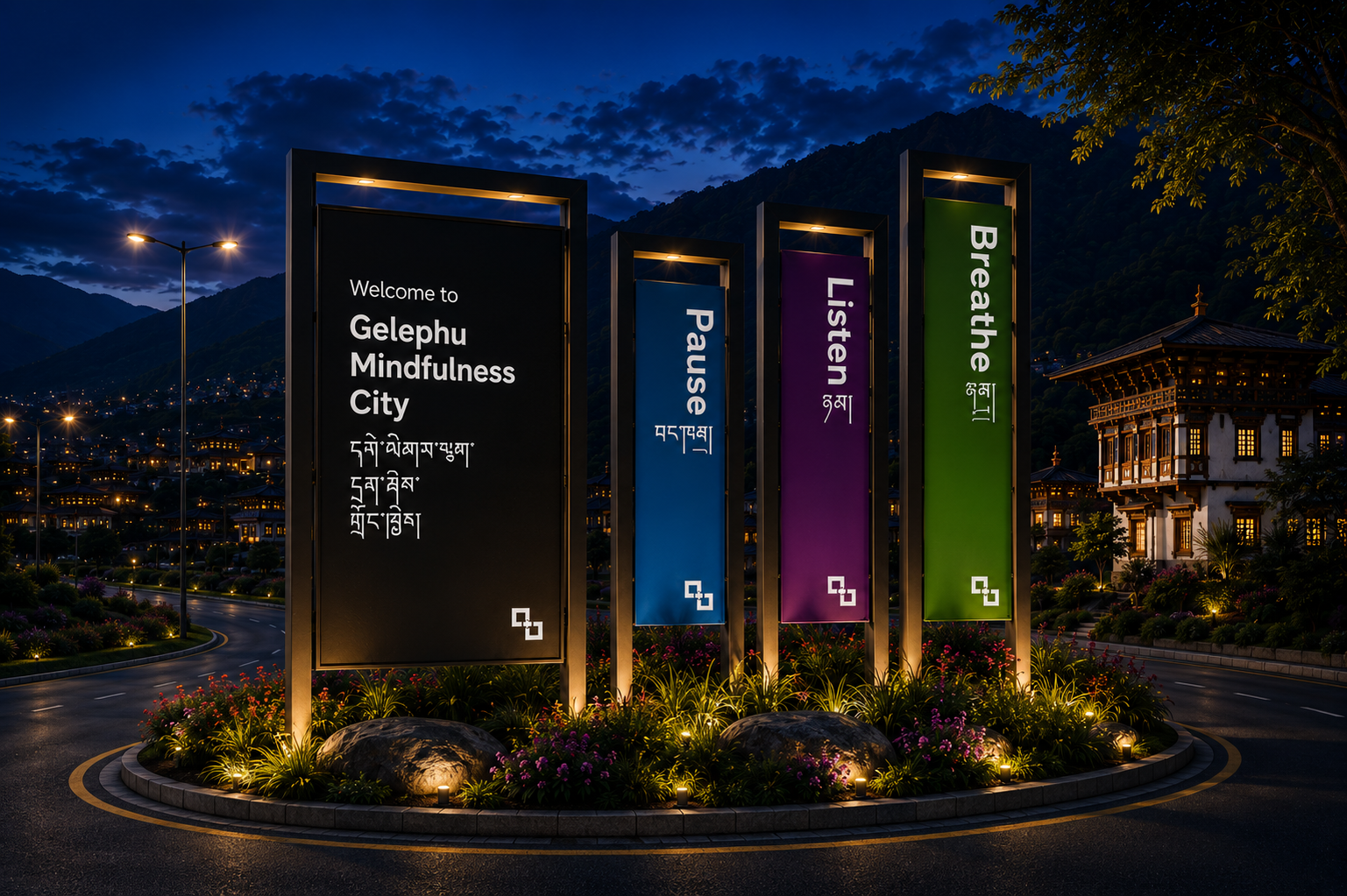 On the Ground in Bhutan: Designing Wayfinding for Gelephu Mindfulness City
