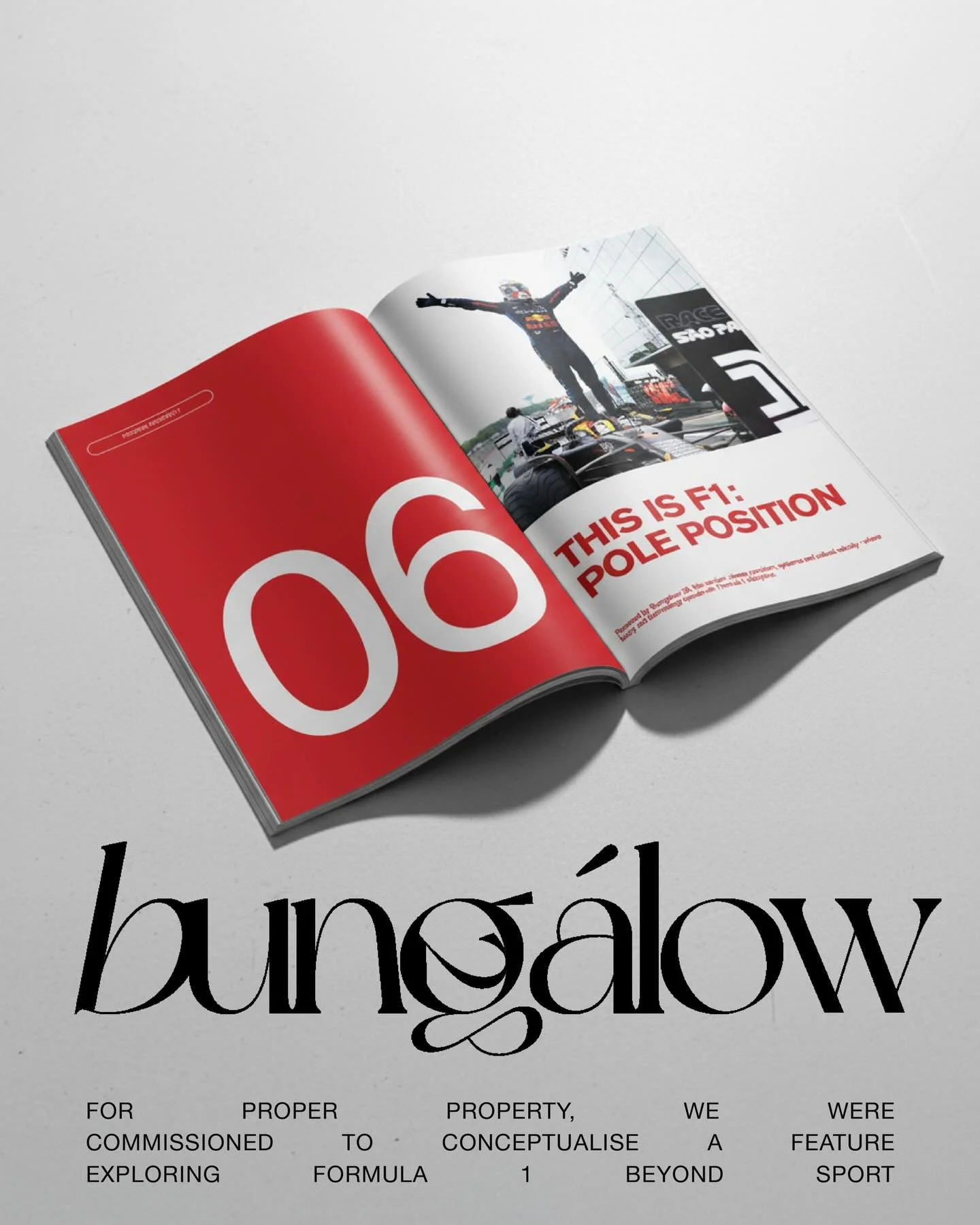 We are deeply grateful to @properpropertymag for inviting Bung&aacute;low 28, Global Digital Agency to contribute a feature on Formula 1 for Volume IV &mdash; and for trusting us to explore it beyond sport, through the lens of performance, systems, c