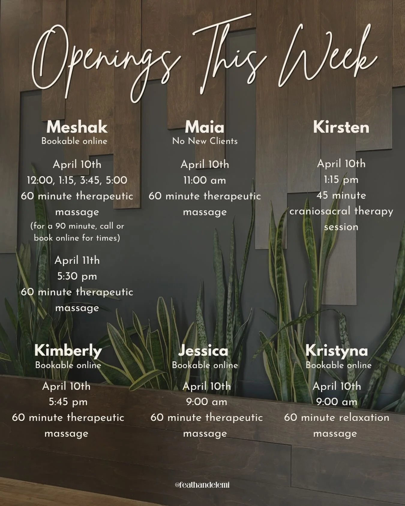 We still have openings this week, call or book online to secure your spot.🤍