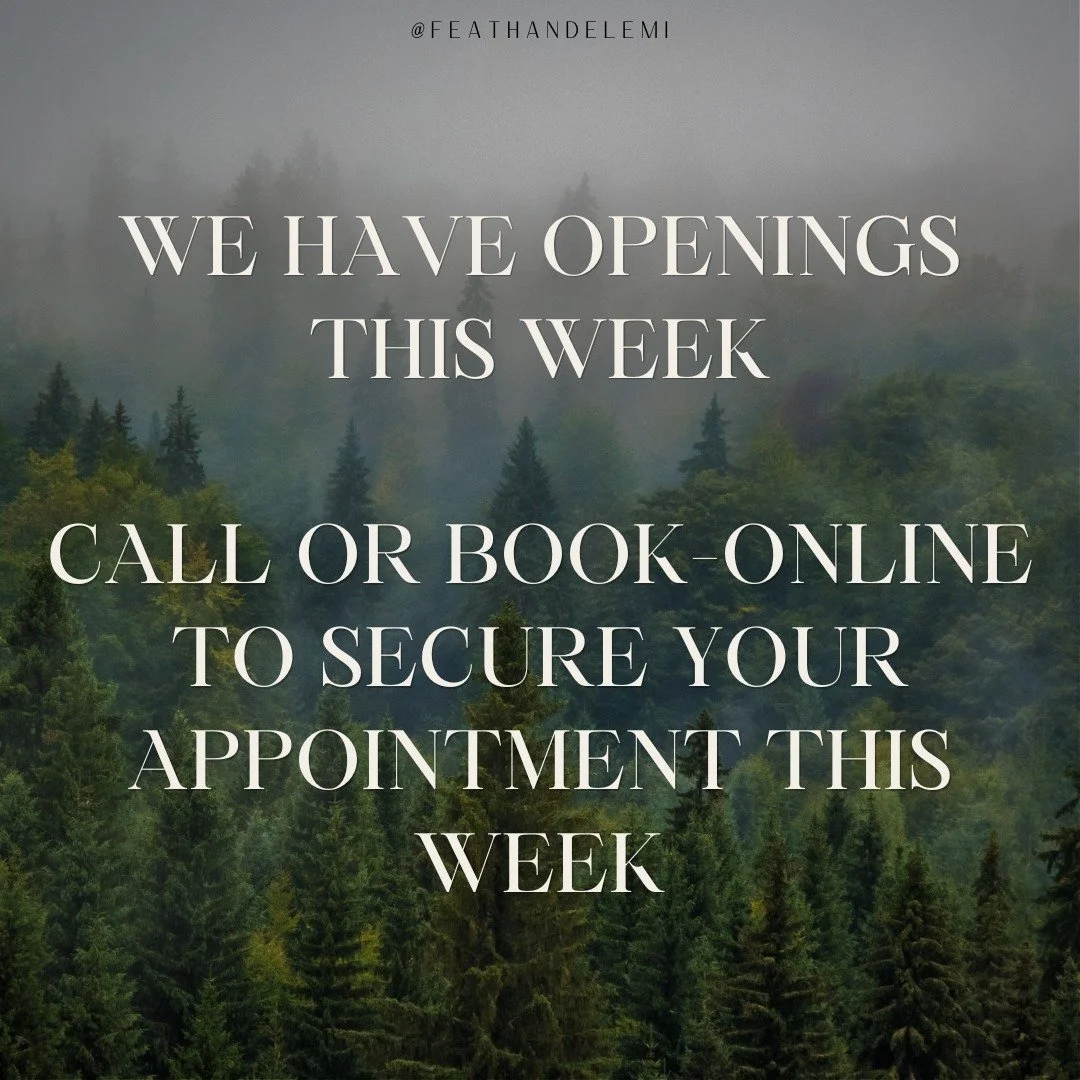 We have some openings this week.🤍

Call or Book online to secure your treatment time. ☎