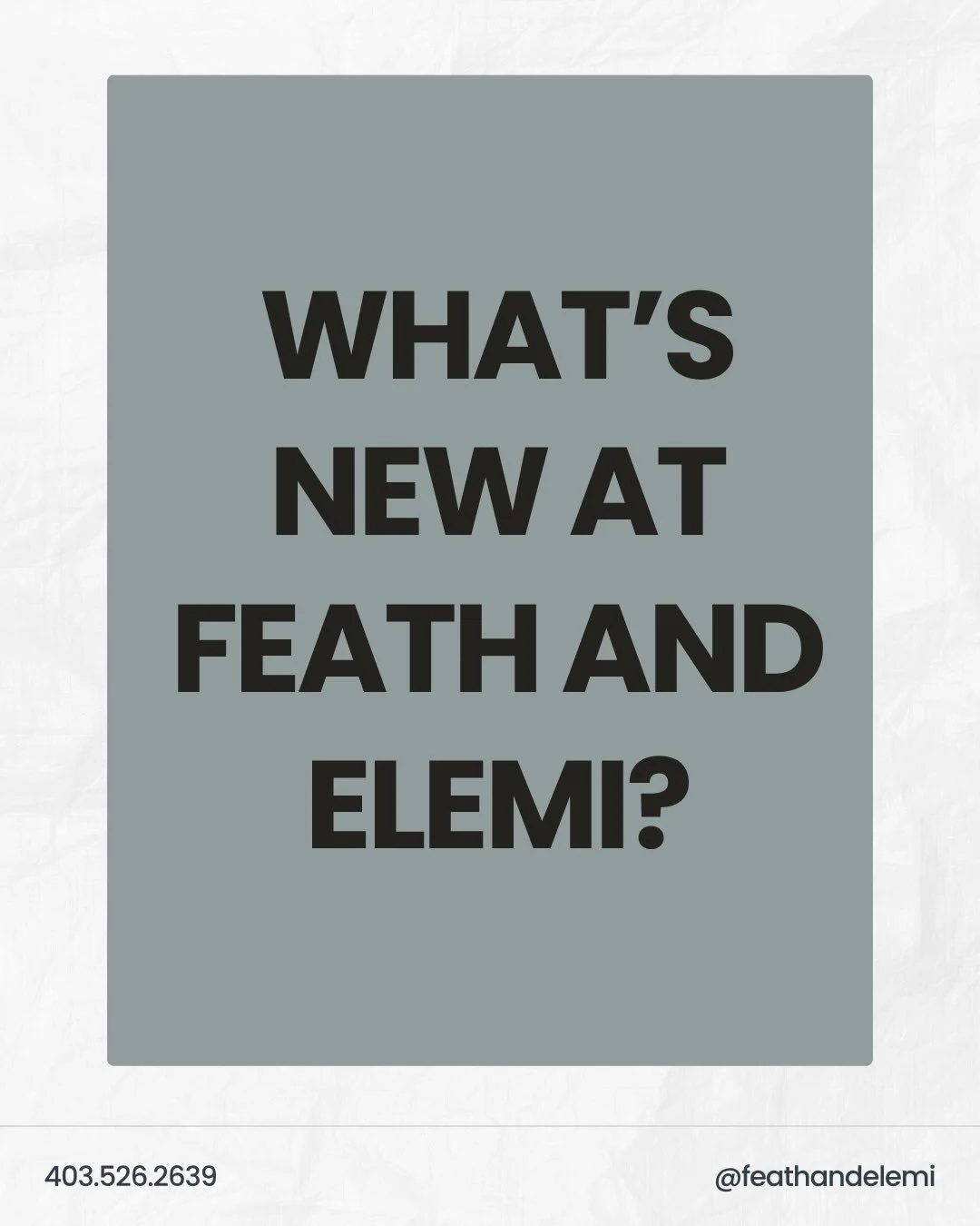 ✨ Exciting Updates at Feath &amp; Elemi! ✨
We&rsquo;ve got lots of new things happening in the clinic and wanted to share them with you!

🌿 Two New Modalities Available

💆&zwj;♀️ Maia is Accepting New Clients

🎓 Student Massage Therapists Availabl