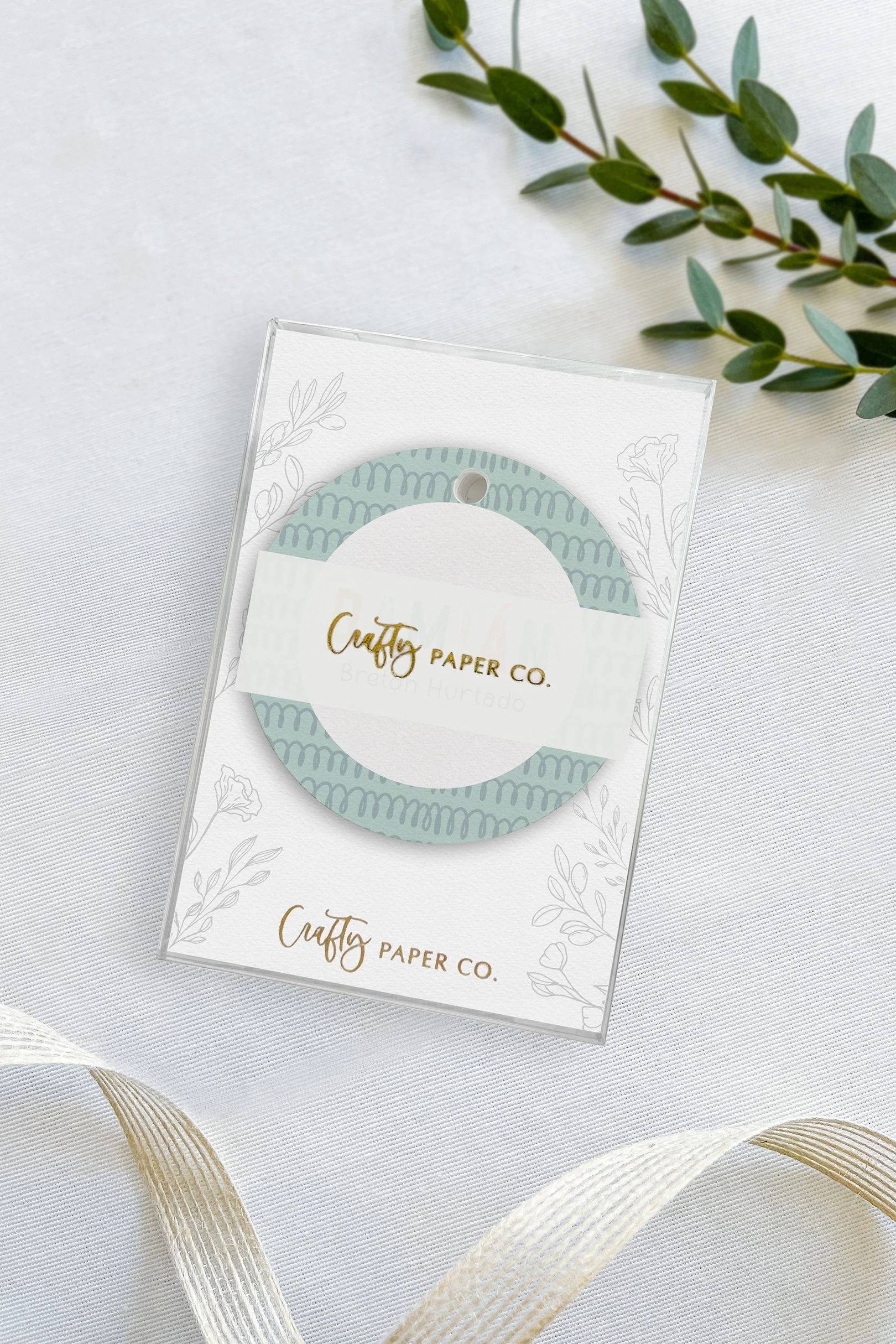 Pastel Doodle round favor tags gift-ready packaging.
