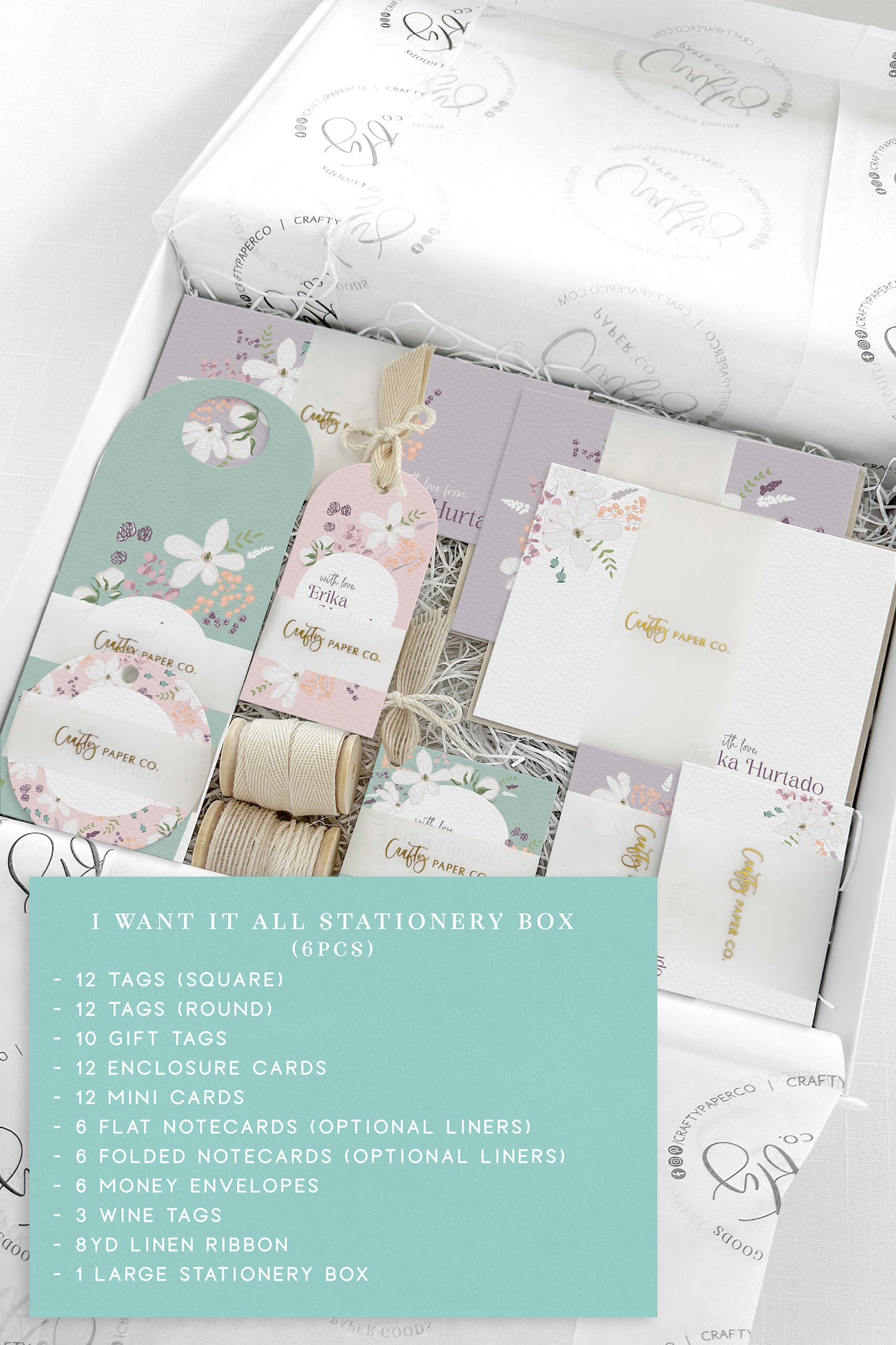 Sweet Spring large personal stationery box.
