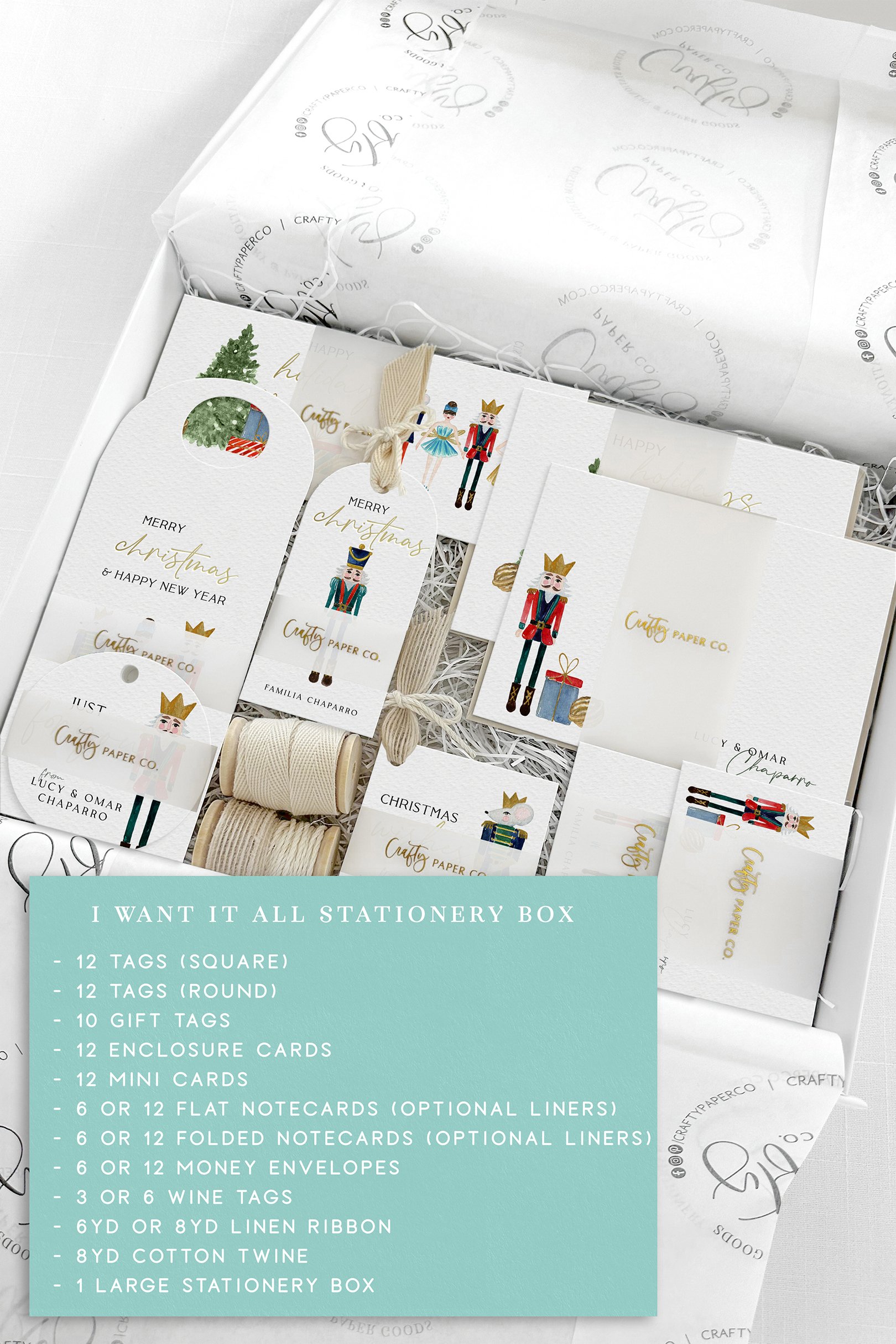 Nutcracker all included personal stationery box.
