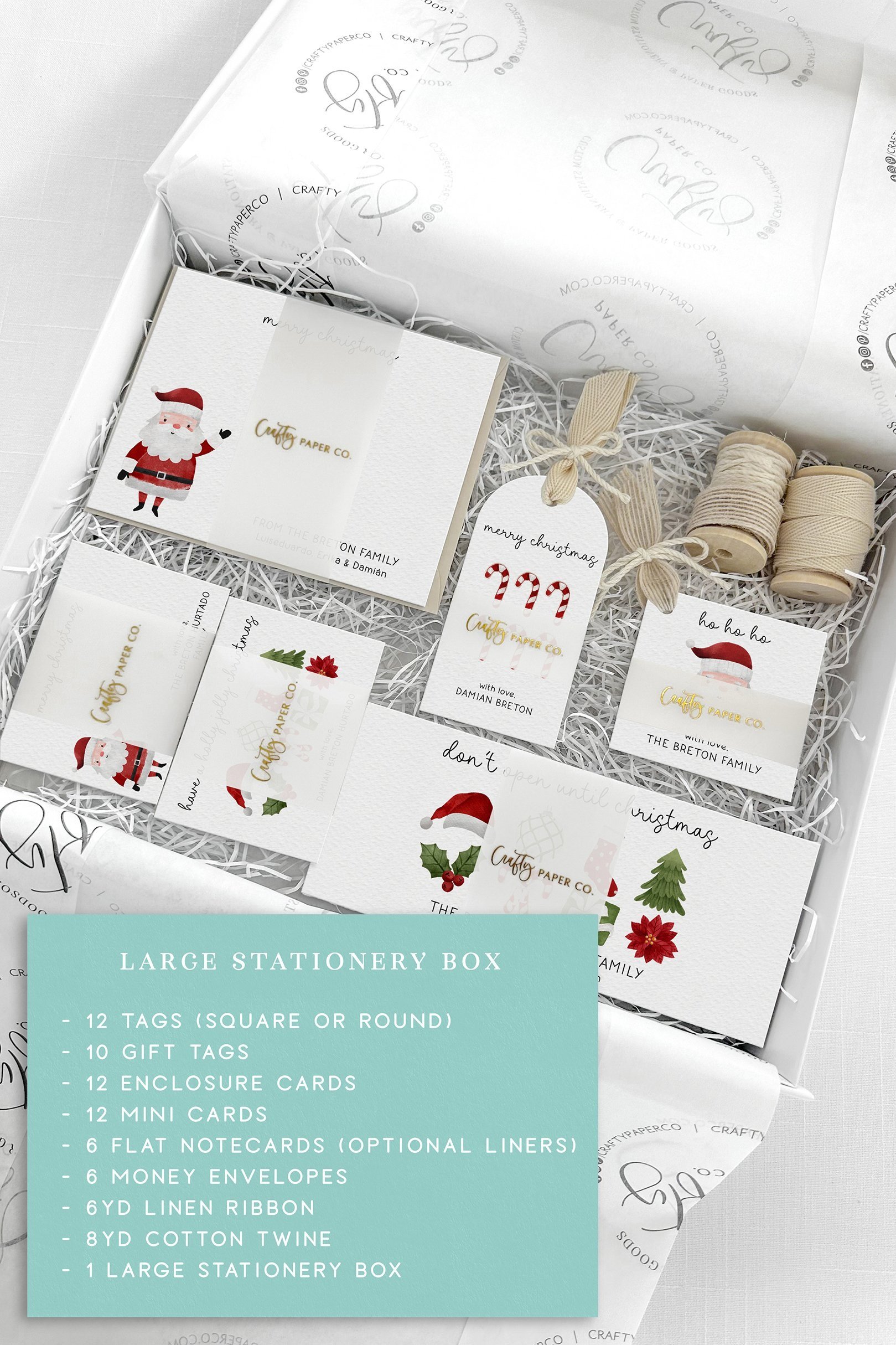 Christmas Fun large personal stationery box.