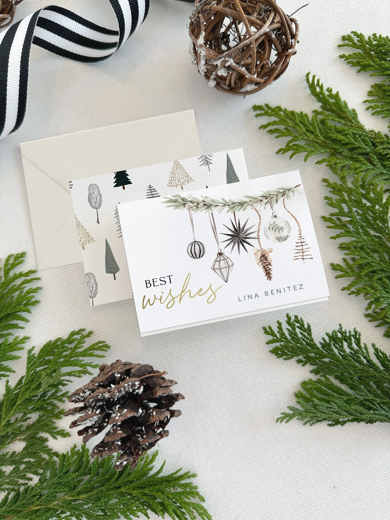 Scandi Christmas Folded Enclosure Cards Crafty Paper Co