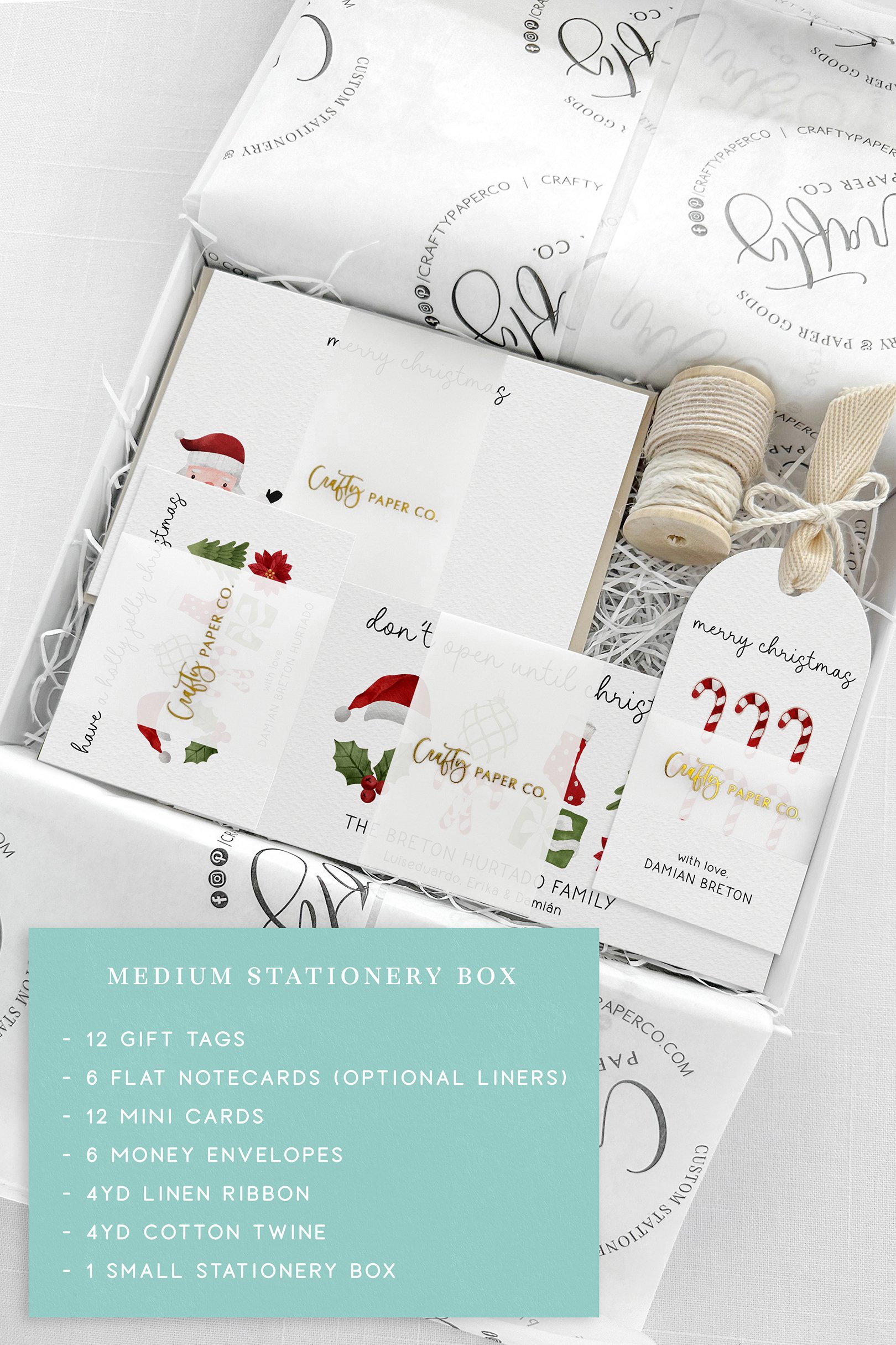 Christmas Fun medium personal stationery box.