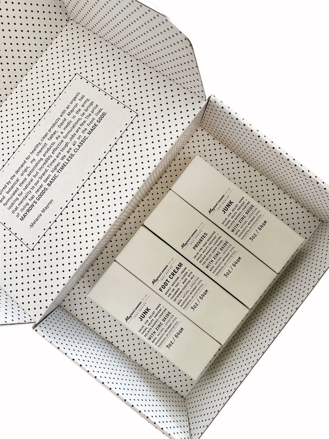 MAYRON'S GOODS: Branding | Creative Direction | Graphic + Packaging Design