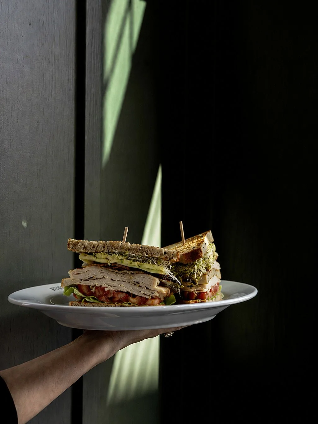 lunch pick me up:⁠
⁠
classic turkey sandwich⁠
roasted turkey, swiss cheese, beefsteak tomato, avocado, romaine lettuce,⁠
chive mayo, thin cut french fries, coleslaw