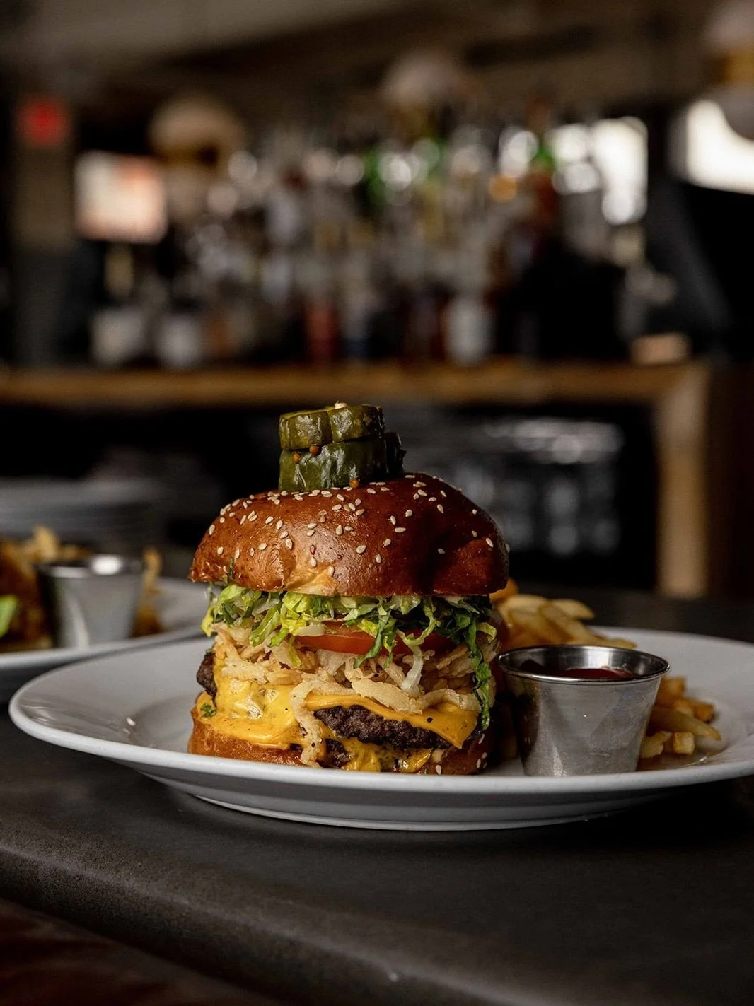 Before you even ask...⁠ Yes, I'm always in for a burger at the bar.