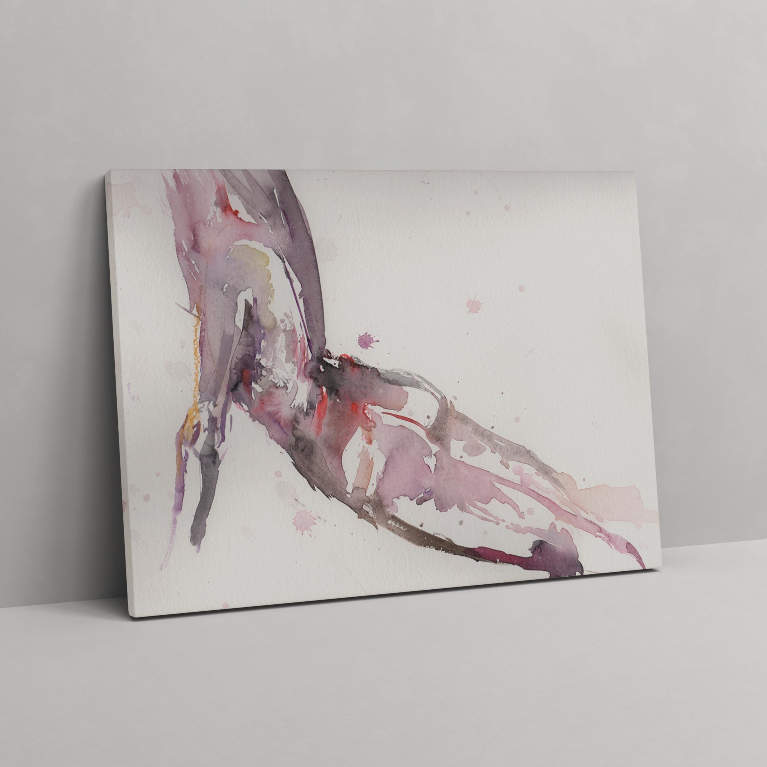 Framed "Seria" artwork showcased in a stylish lounge with modern furniture and moody concrete walls, highlighting artistic flair.